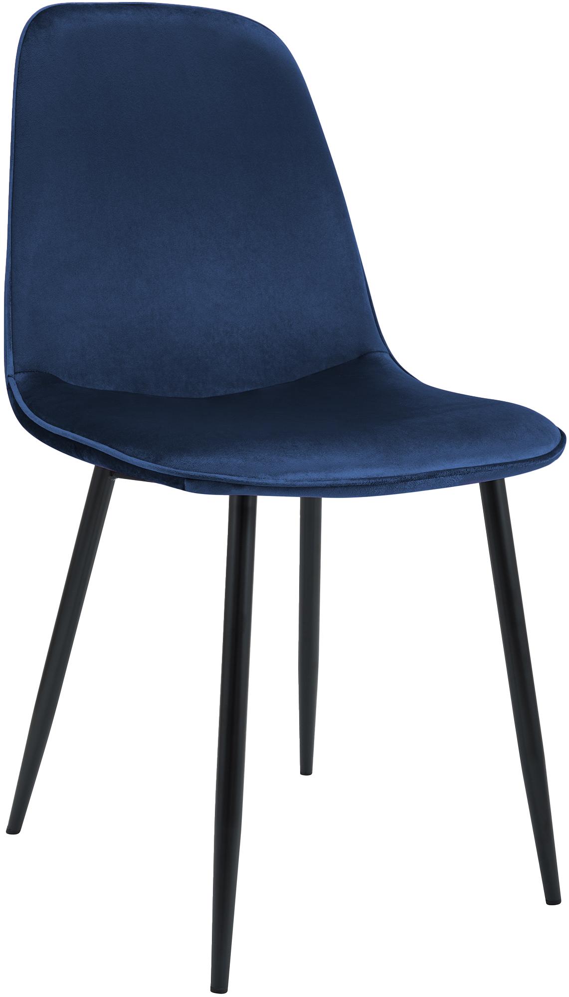 Esszimmerstuhl Maryam Samt, dunkelblau