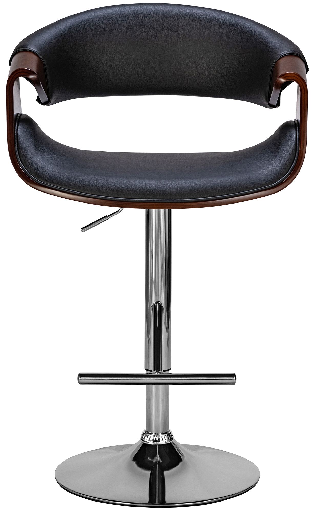 Barhocker Foley Kunstleder, walnuss/schwarz