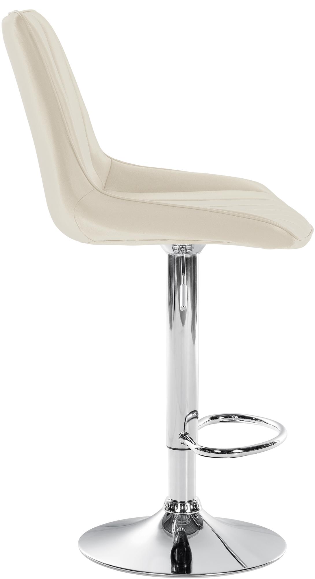 2er Set Barhocker Toni Kunstleder chrom, creme