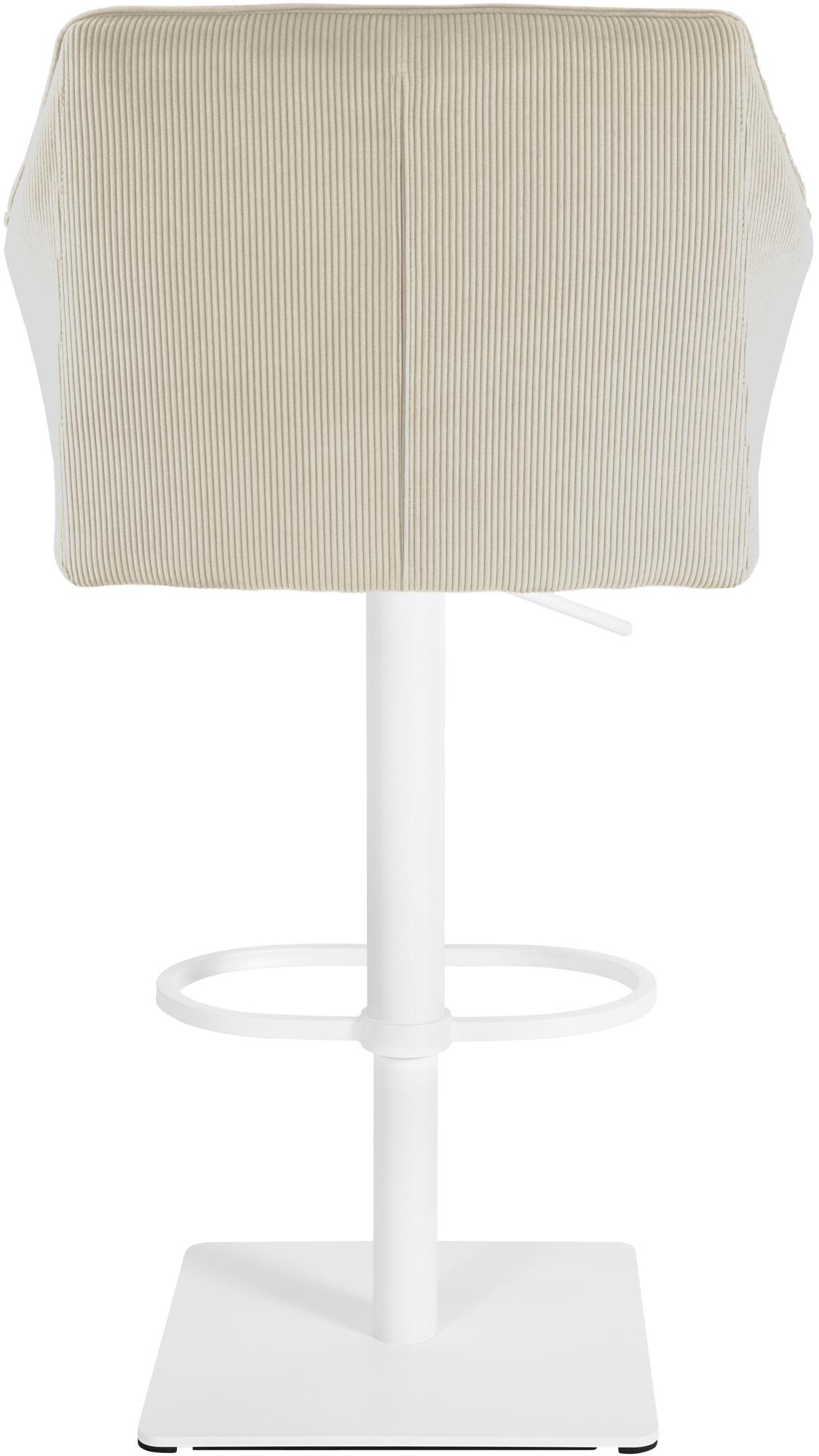 Barhocker Damaso W Cord, creme