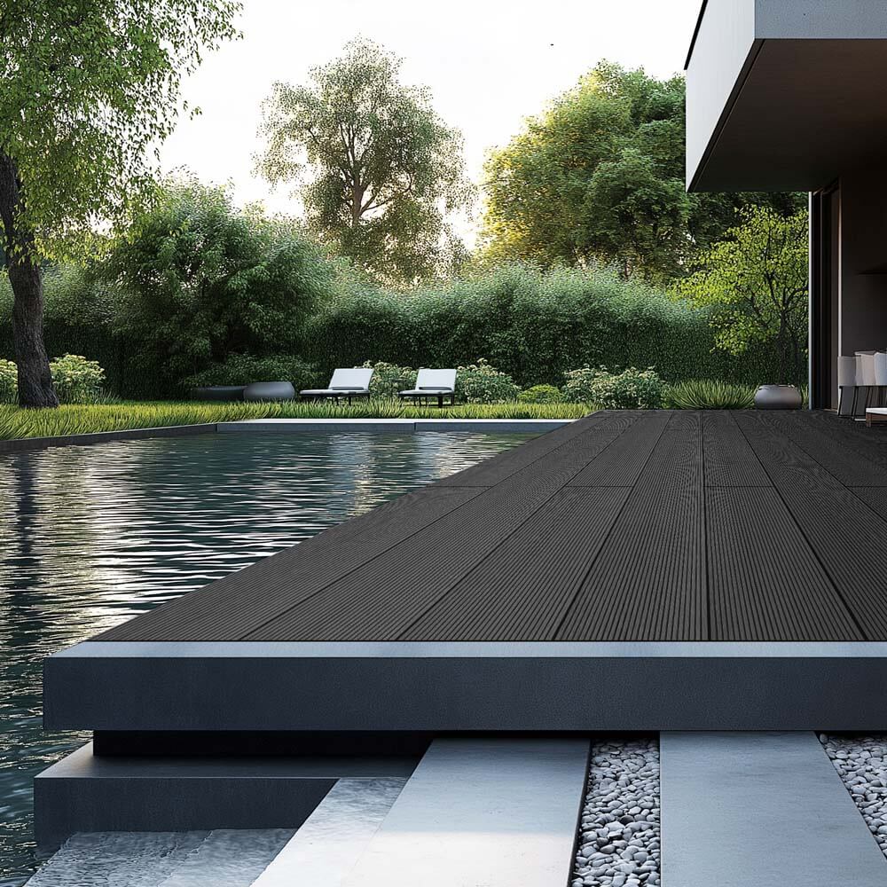 WPC Terrassendielen Komplettset (inkl. Unterkonstruktion) SAMANA - Anthrazit 20m²