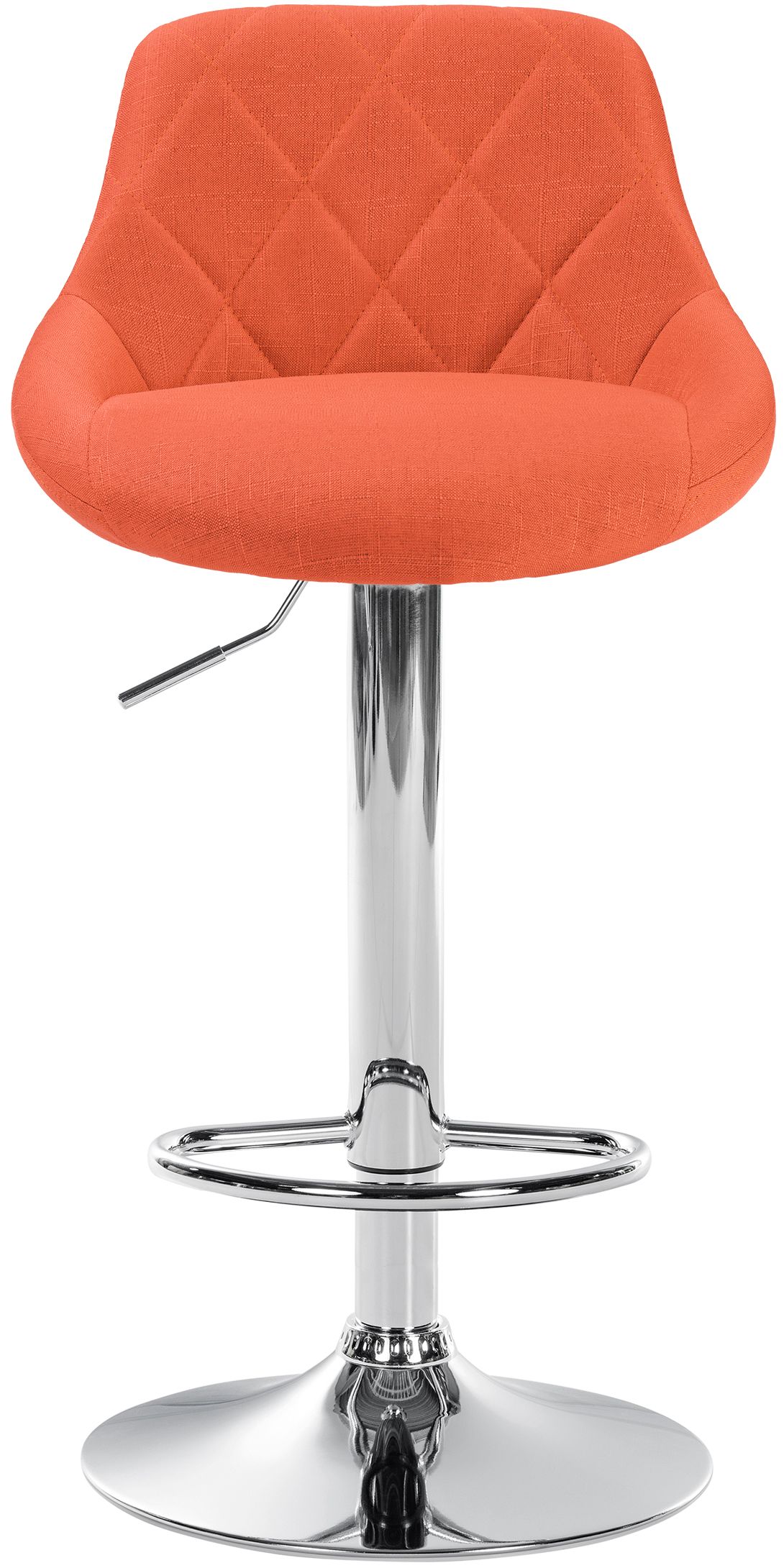 Barhocker Lazio Stoff chrom, orange