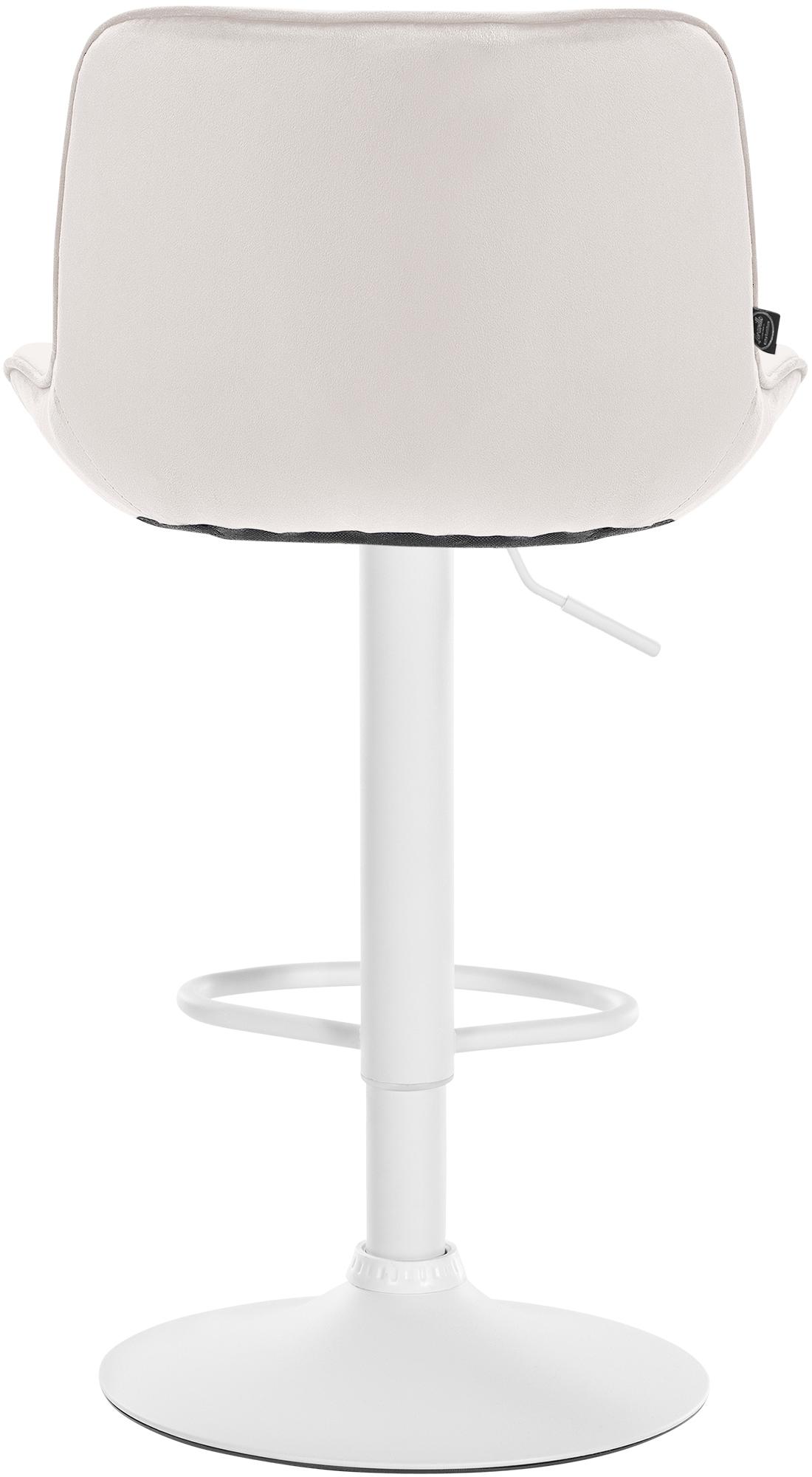 Barhocker Vonore Samt weiß, creme