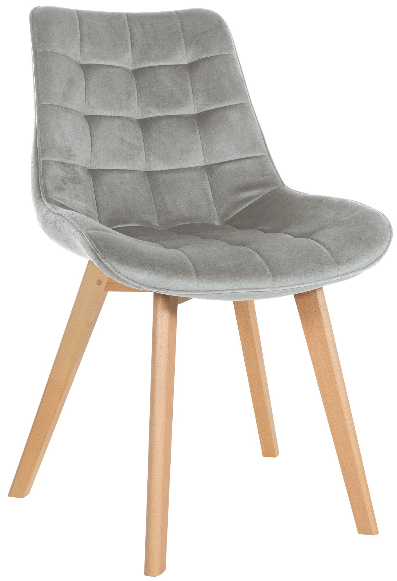 Stuhl Brook Samt, grau