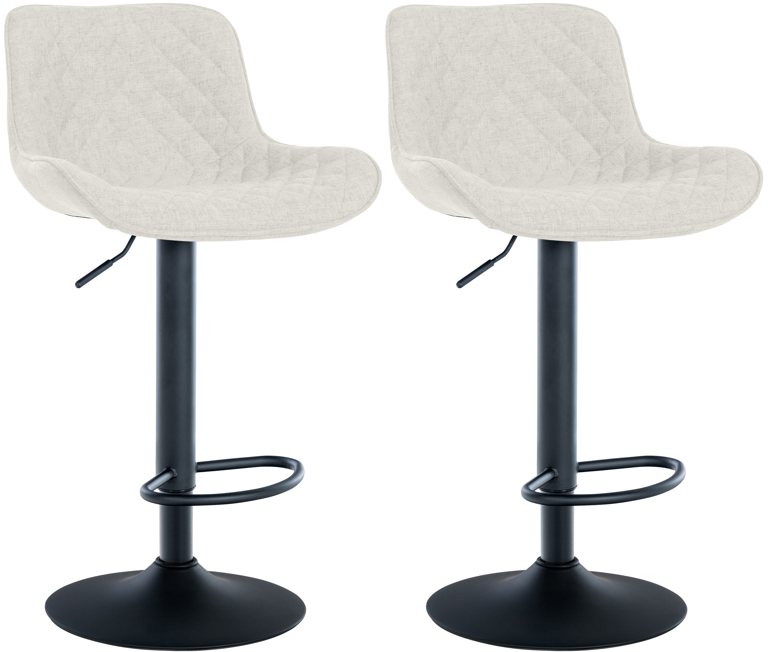 2er Set Barhocker Minosa Stoff, creme
