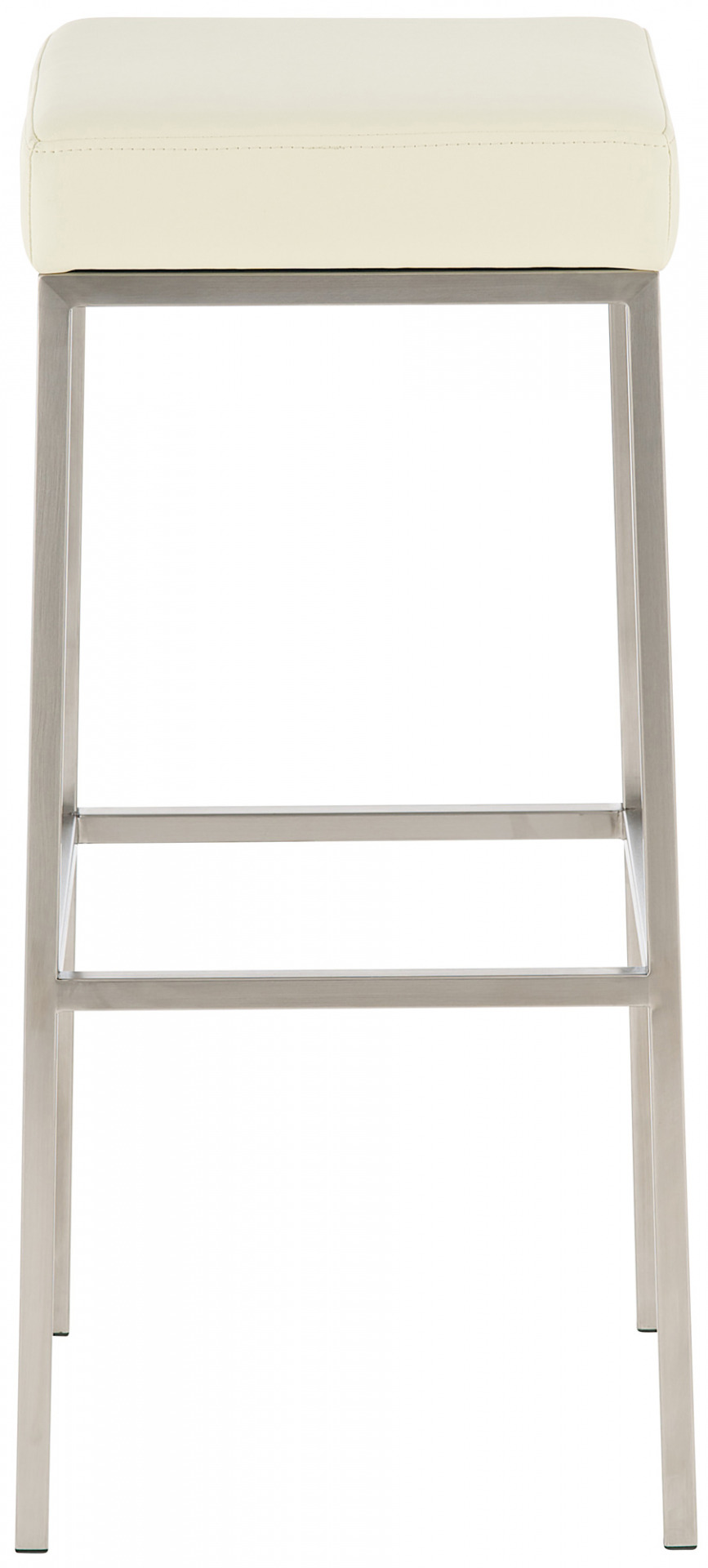 2er Set Barhocker Montreal 85 Kunstleder edelstahl, creme
