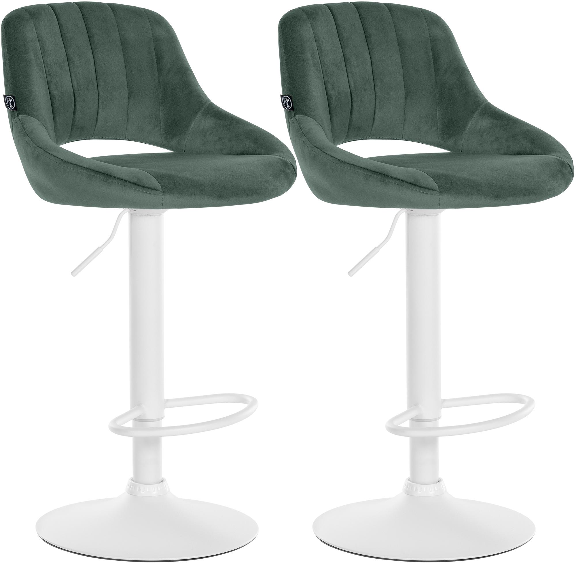 2er Set Barhocker Milet Samt W, grün
