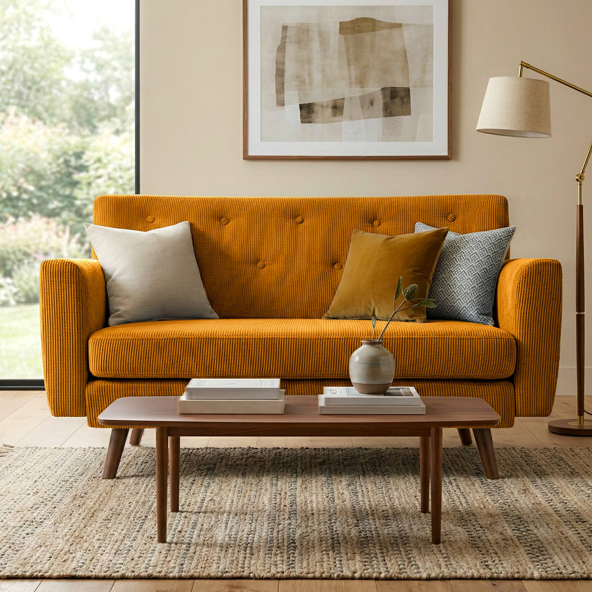 Sofa Kioni Cord, orange