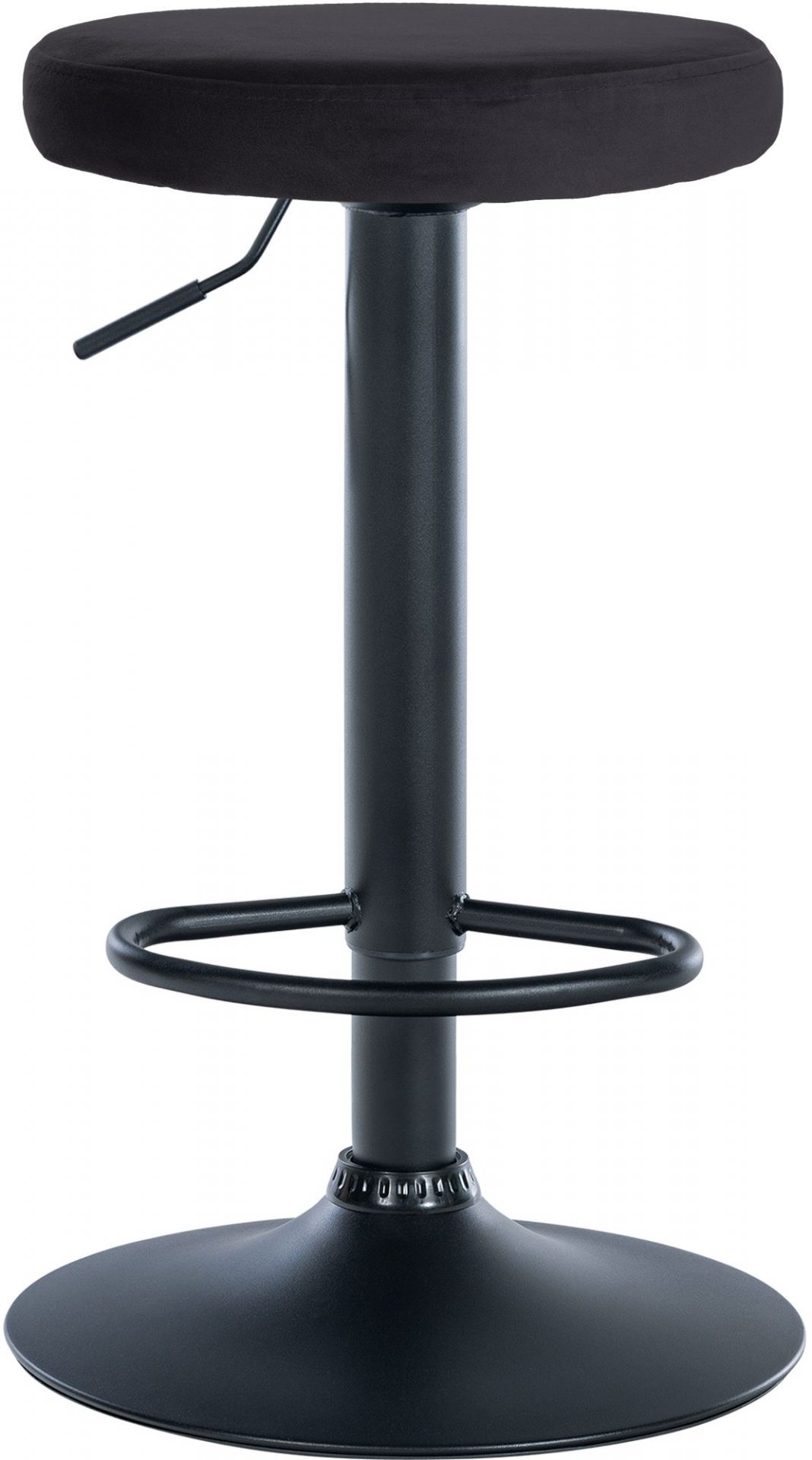 2er Set Barhocker Ponte Samt schwarz, schwarz