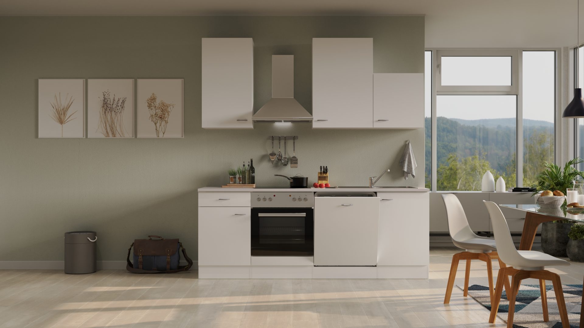 Küchenzeile WITO 220 cm mit E-Geräten