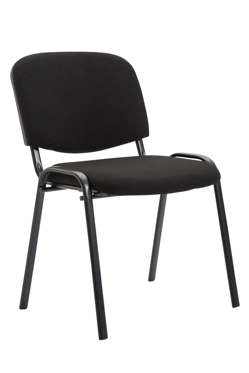 4er Set Besucherstuhl Ken Stoff, schwarz
