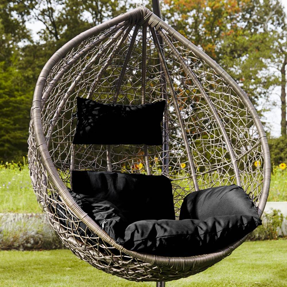 Polyrattan Hängesessel CIELO - Schwarz nur Korb