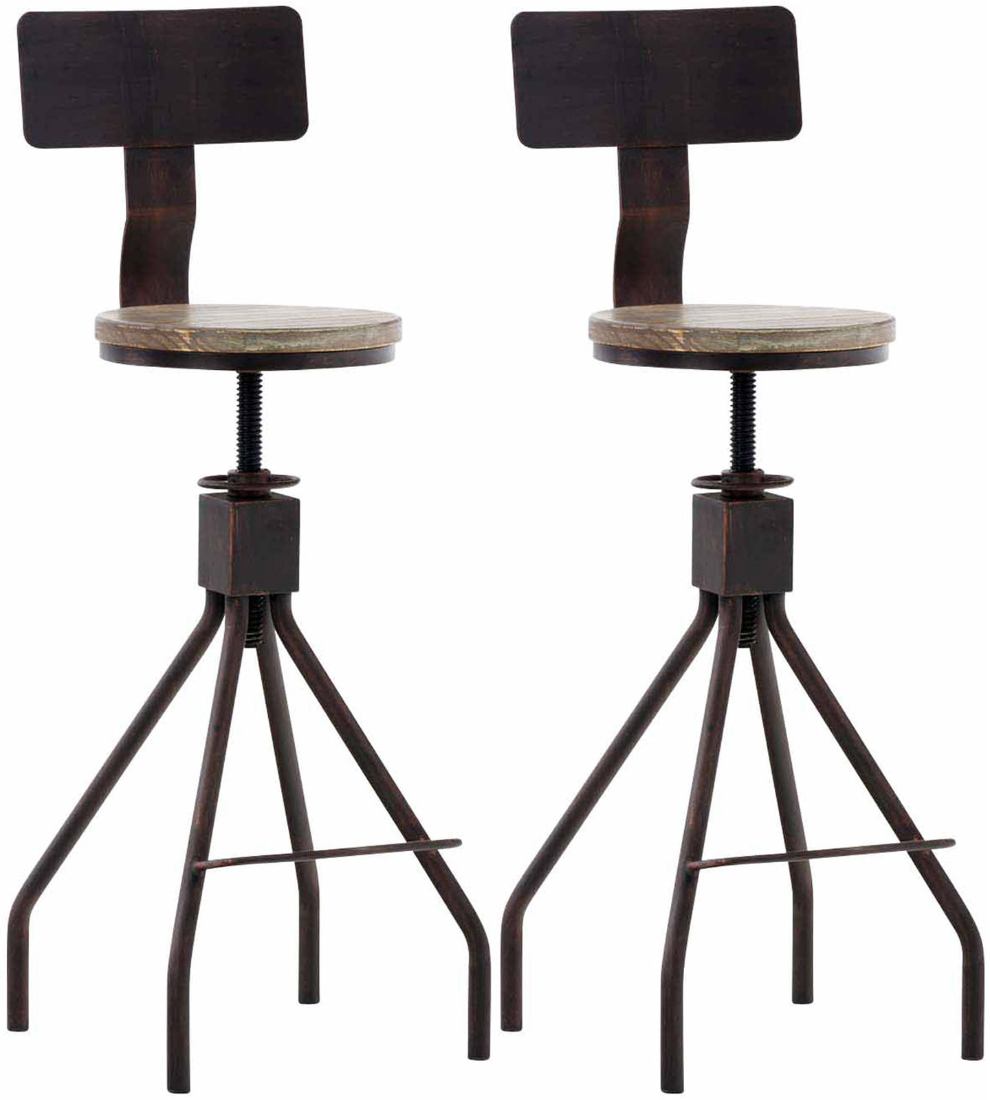 2er Set Barhocker Elko, bronze