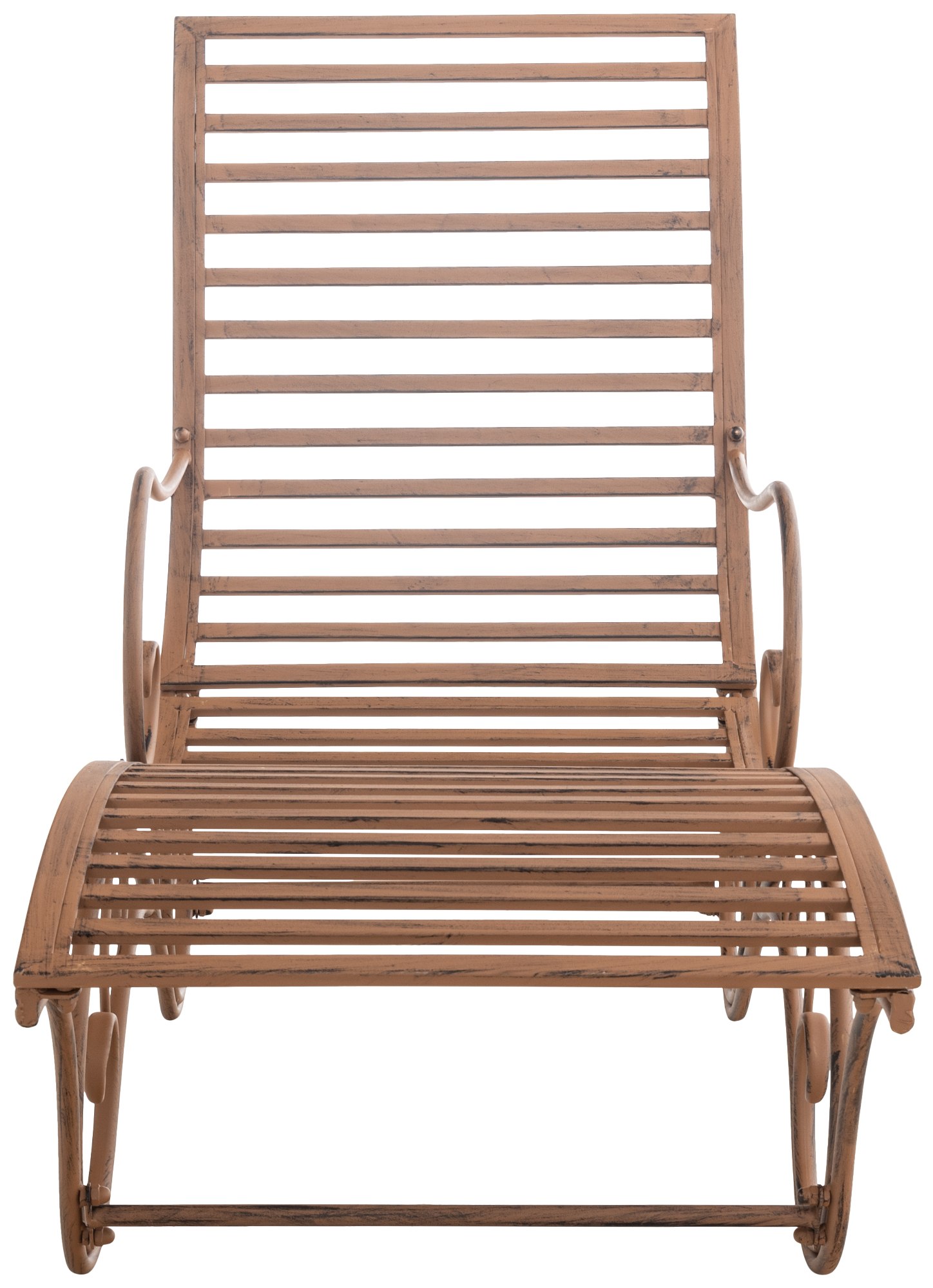 Gartenliege Amiens, antik braun
