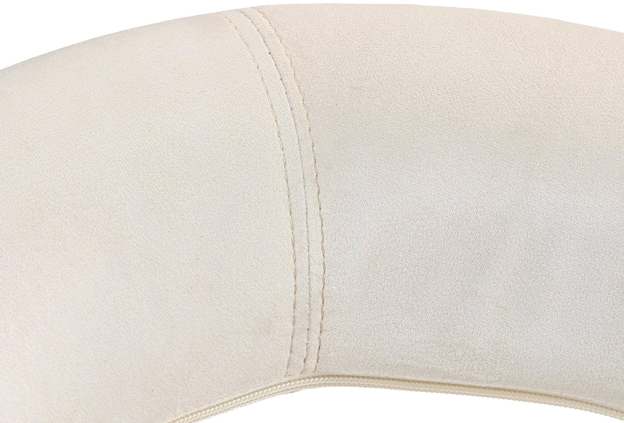 Barhocker Olinda Samt weiß, creme
