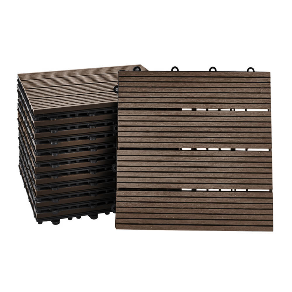 WPC Klickfliesen BAVARO - 1m² Dunkelbraun