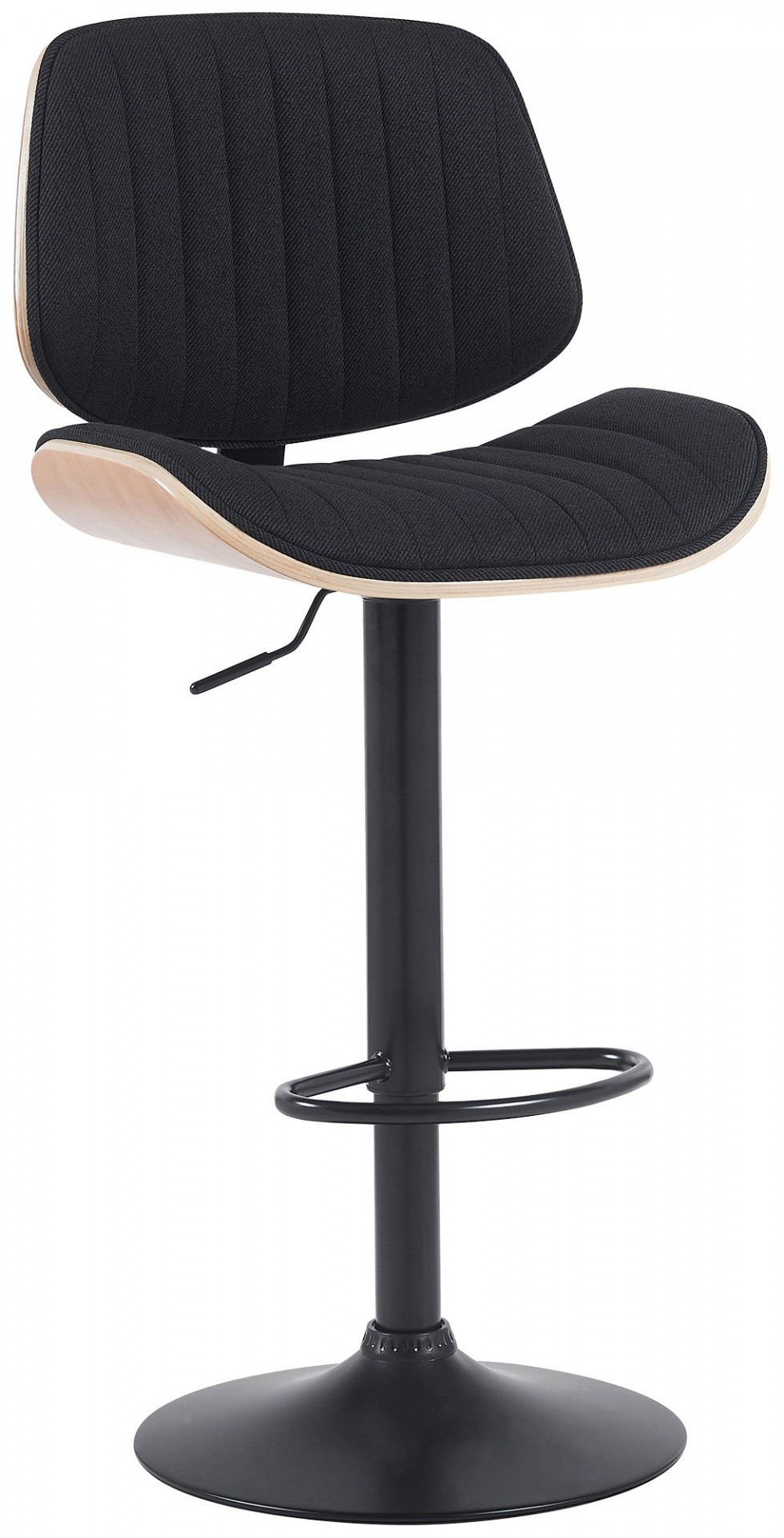 Barhocker Clawson Stoff schwarz, natura/schwarz