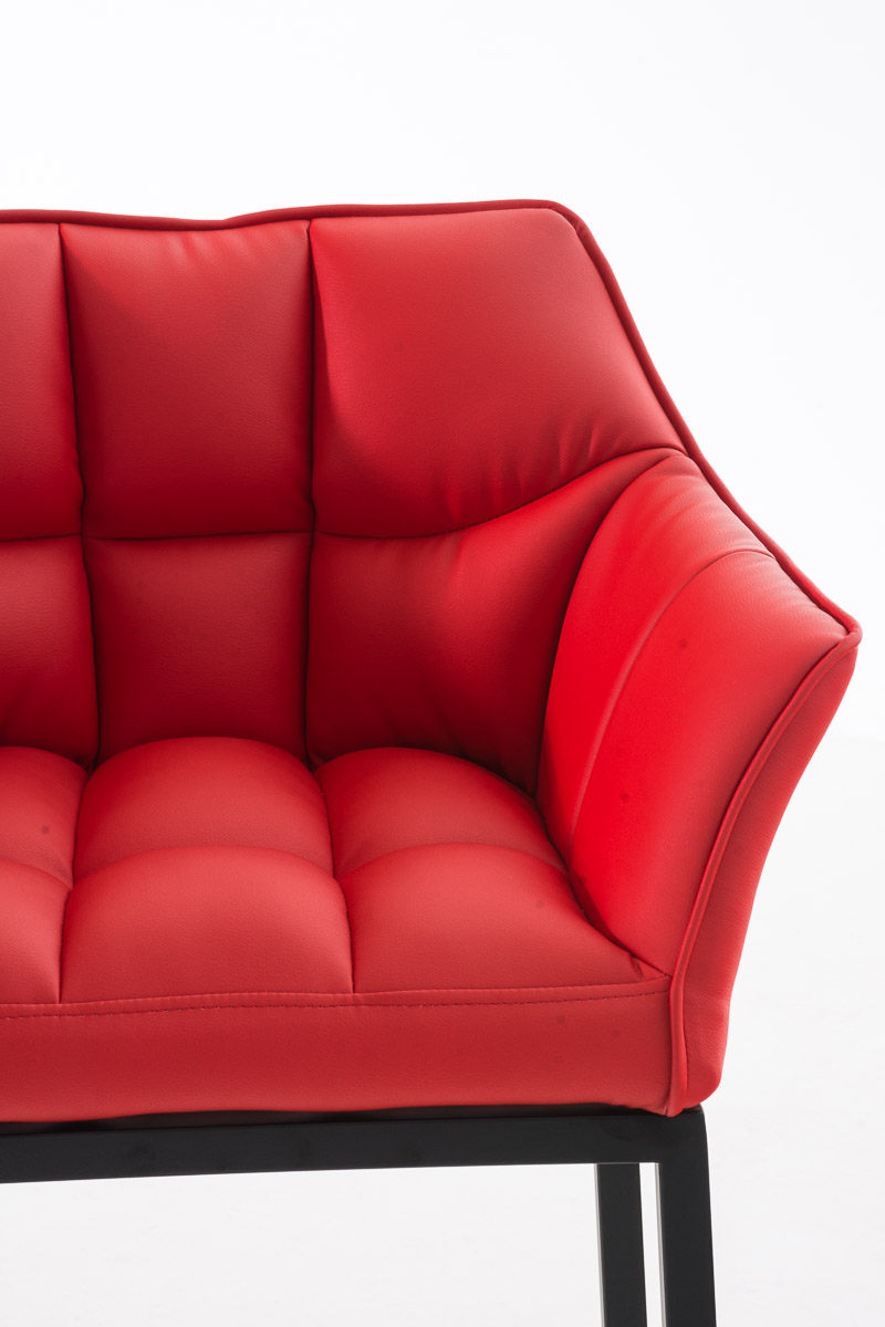 Barhocker Damaso B mit 4-Fuß Gestell, rot