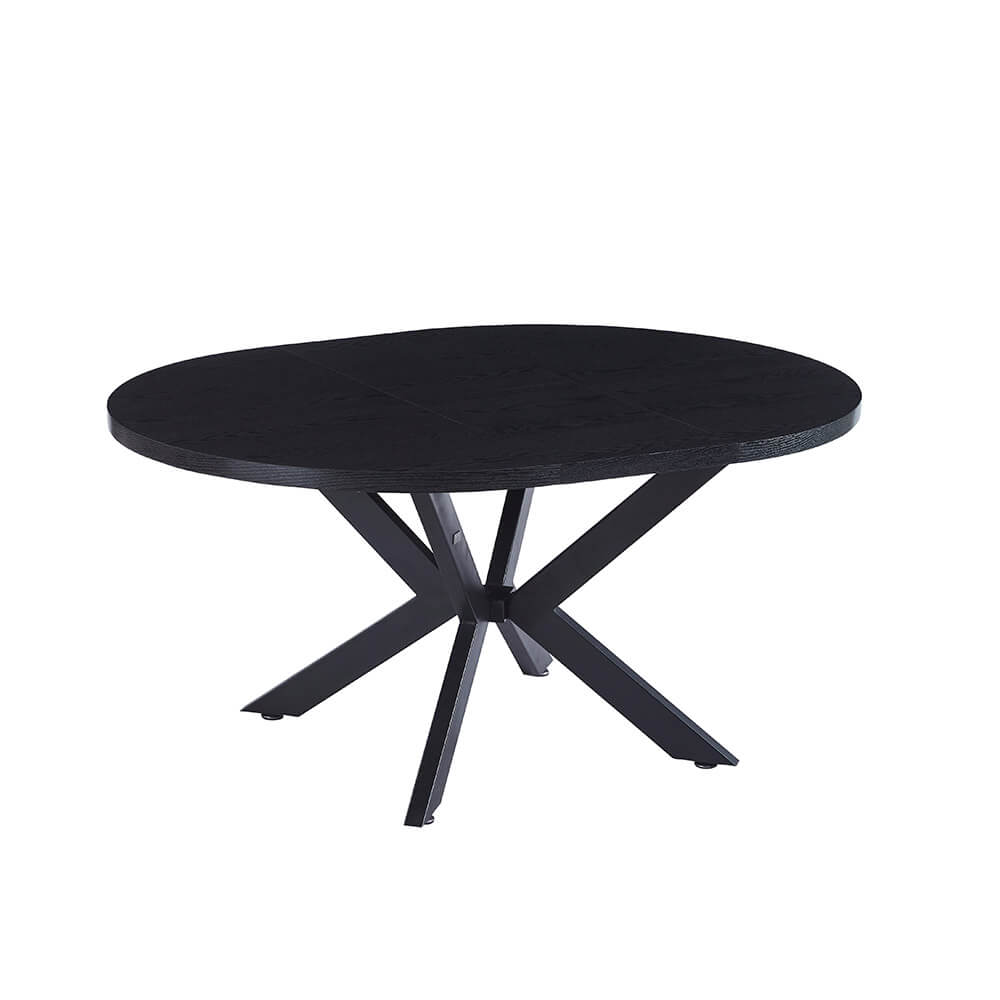 Esstisch Rund Ausziehbar AVENTURA inkl. Sternfuß - 120-160 x 120 cm Dark Oak