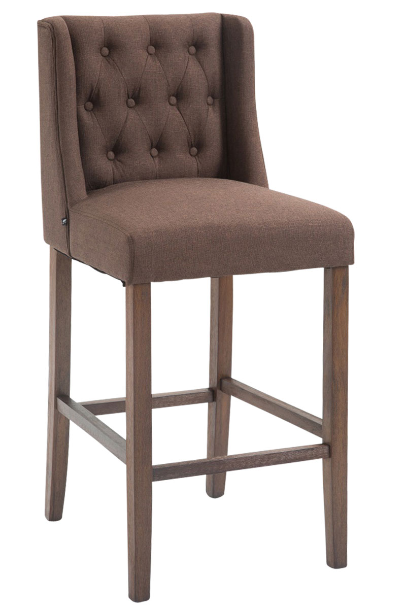 Barhocker Cassandra Stoff Antik-dunkel, braun