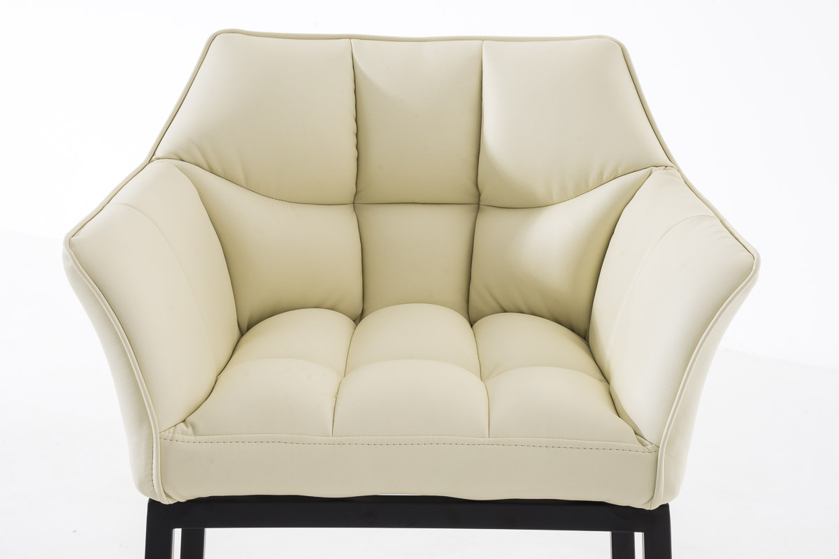 Barhocker Damaso B mit 4-Fuß Gestell, creme
