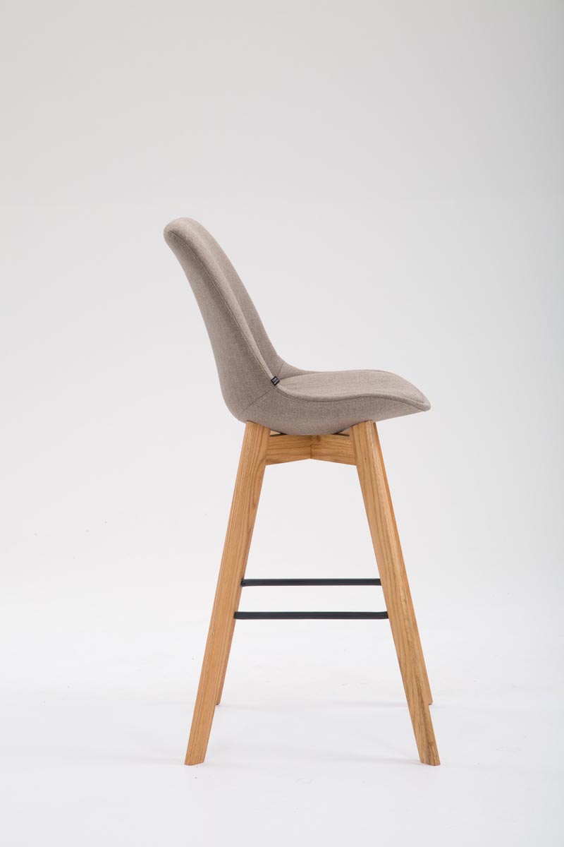 Barhocker Metz Stoff Natura, taupe