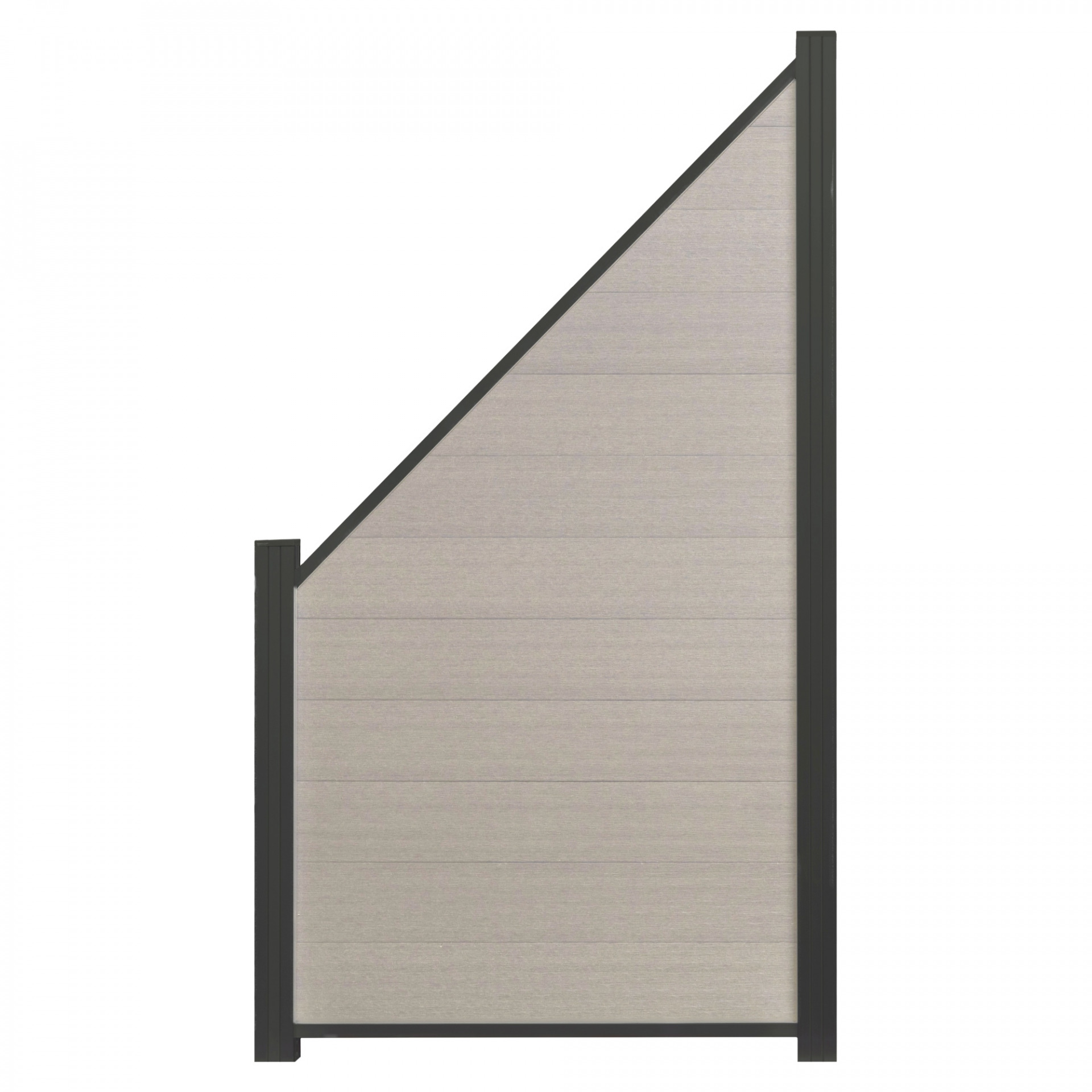 ECOSTECK-Start & Abschluss Set, ANTHRAZIT, für ein Eckelement, 32/25 x 20 x 900 mm, Aluminium