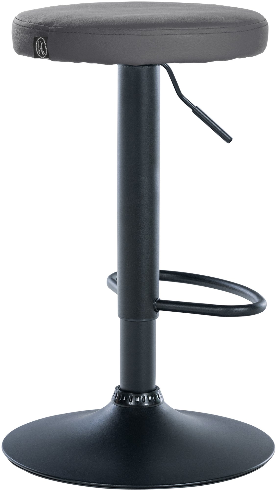 Barhocker Ponte Kunstleder schwarz, grau