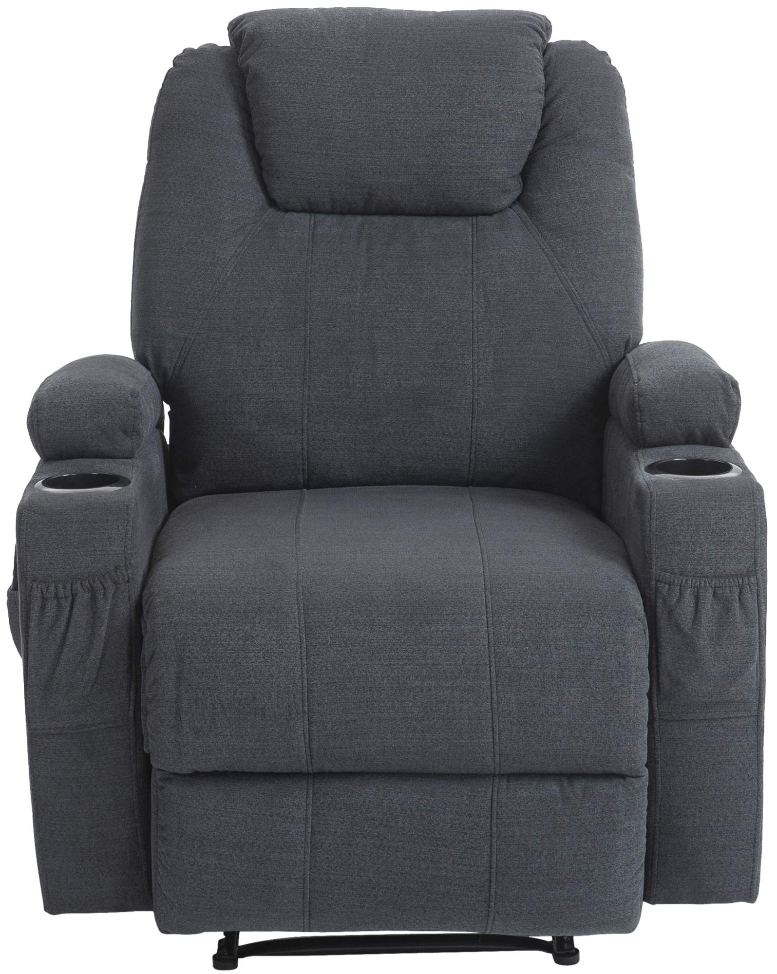 Sessel Hepler mit Massagefunktion Stoff, dunkelgrau