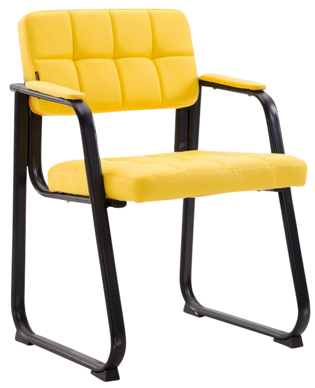 2er Set Besucherstühle Canada B Kunstleder, gelb