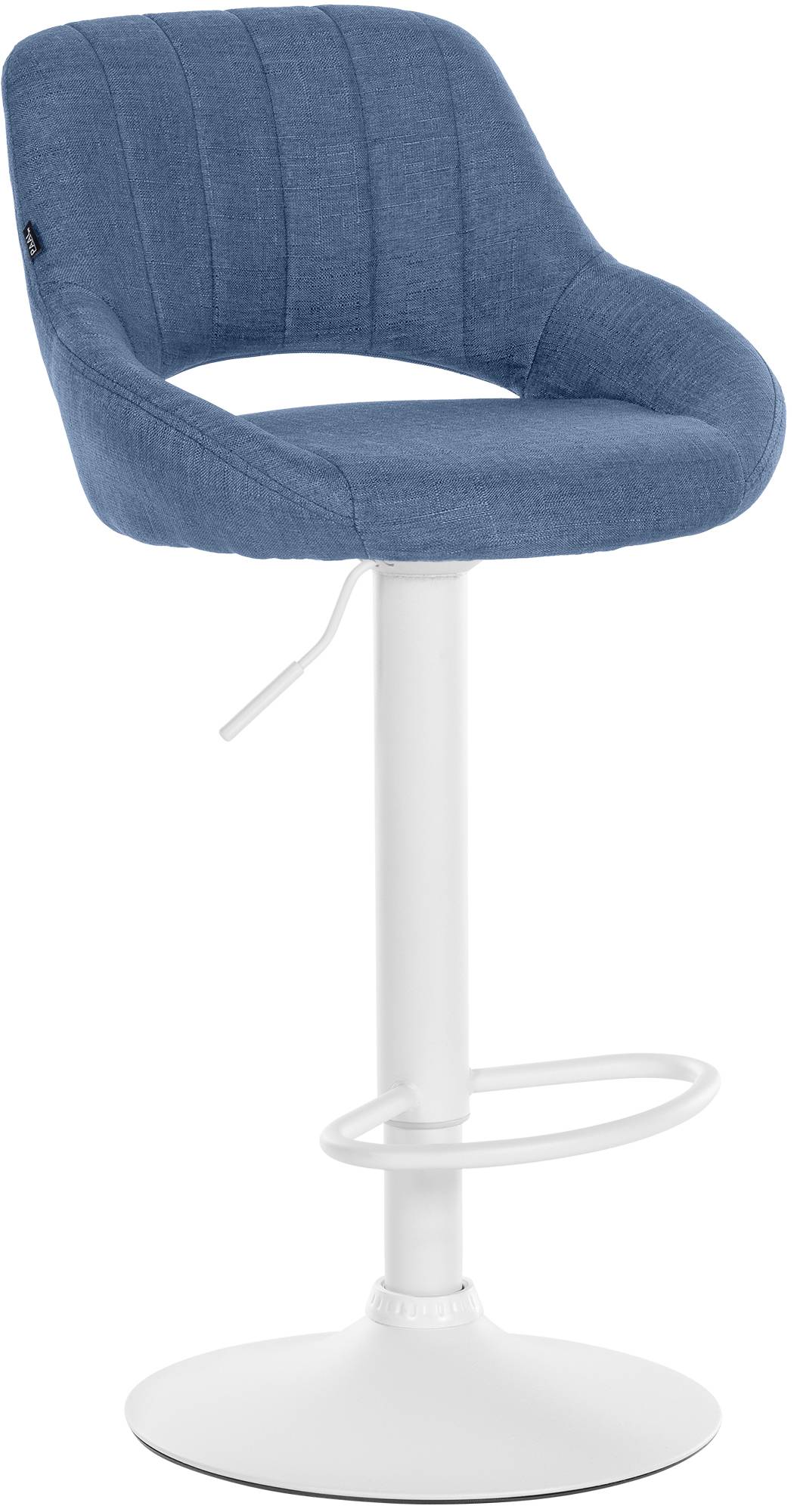 Barhocker Milet Stoff weiß, blau