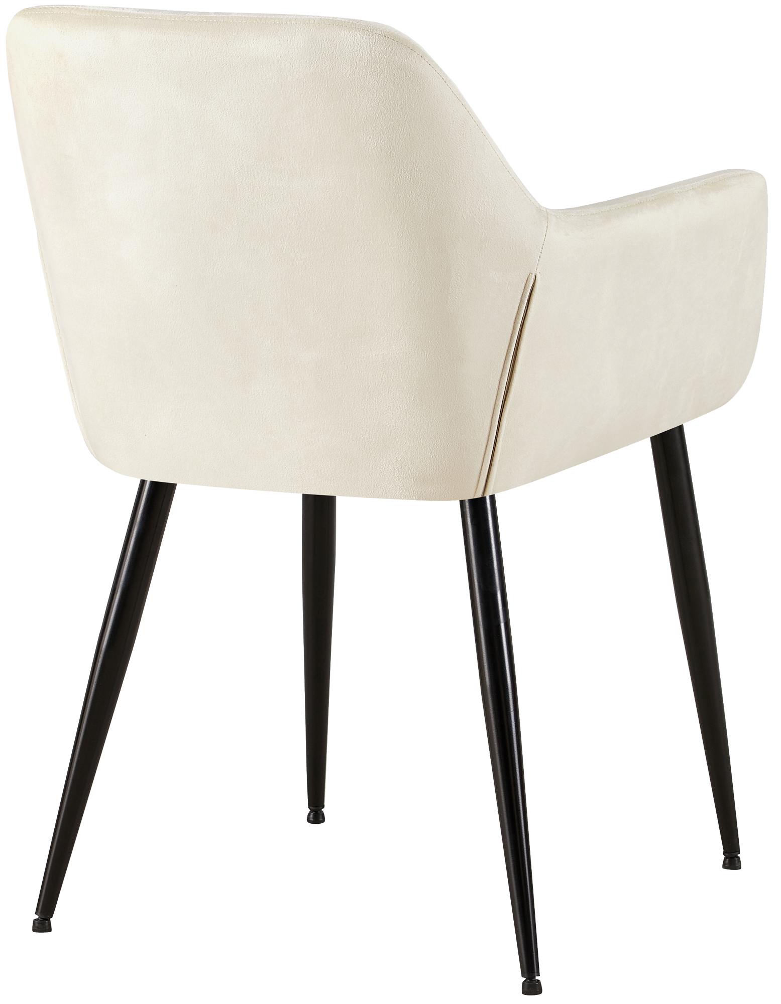 Besucherstuhl Emia Samt, creme