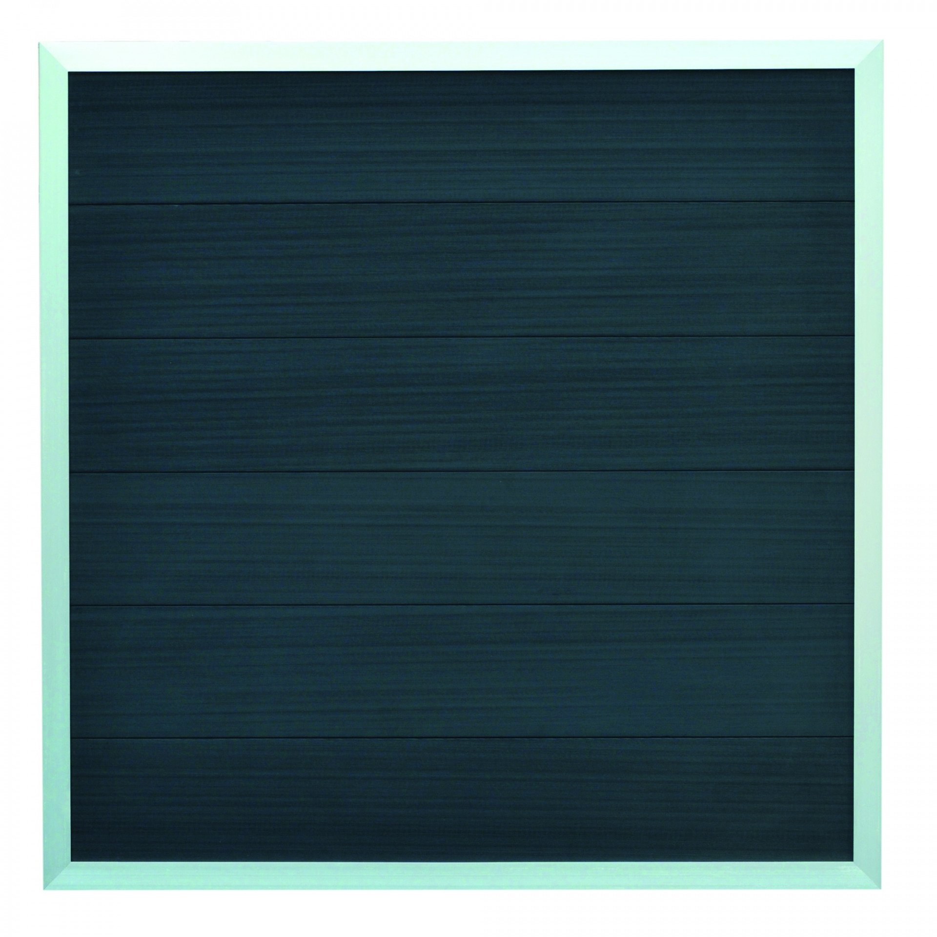 MALÖ-Serie anthrazit, 180 x 180 cm, WPC-Zaun, ALU-Rahmen silber