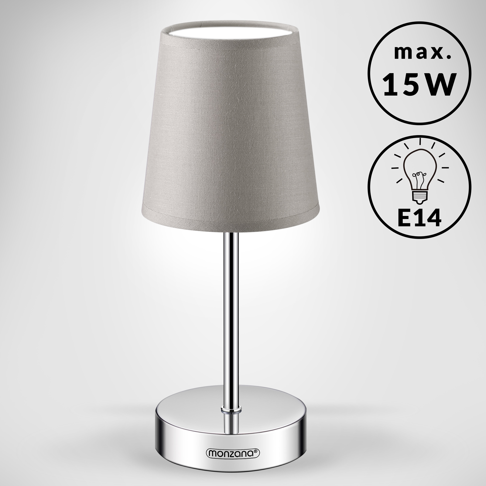 Tischlampe Lumière Taupe 32x13x13cm