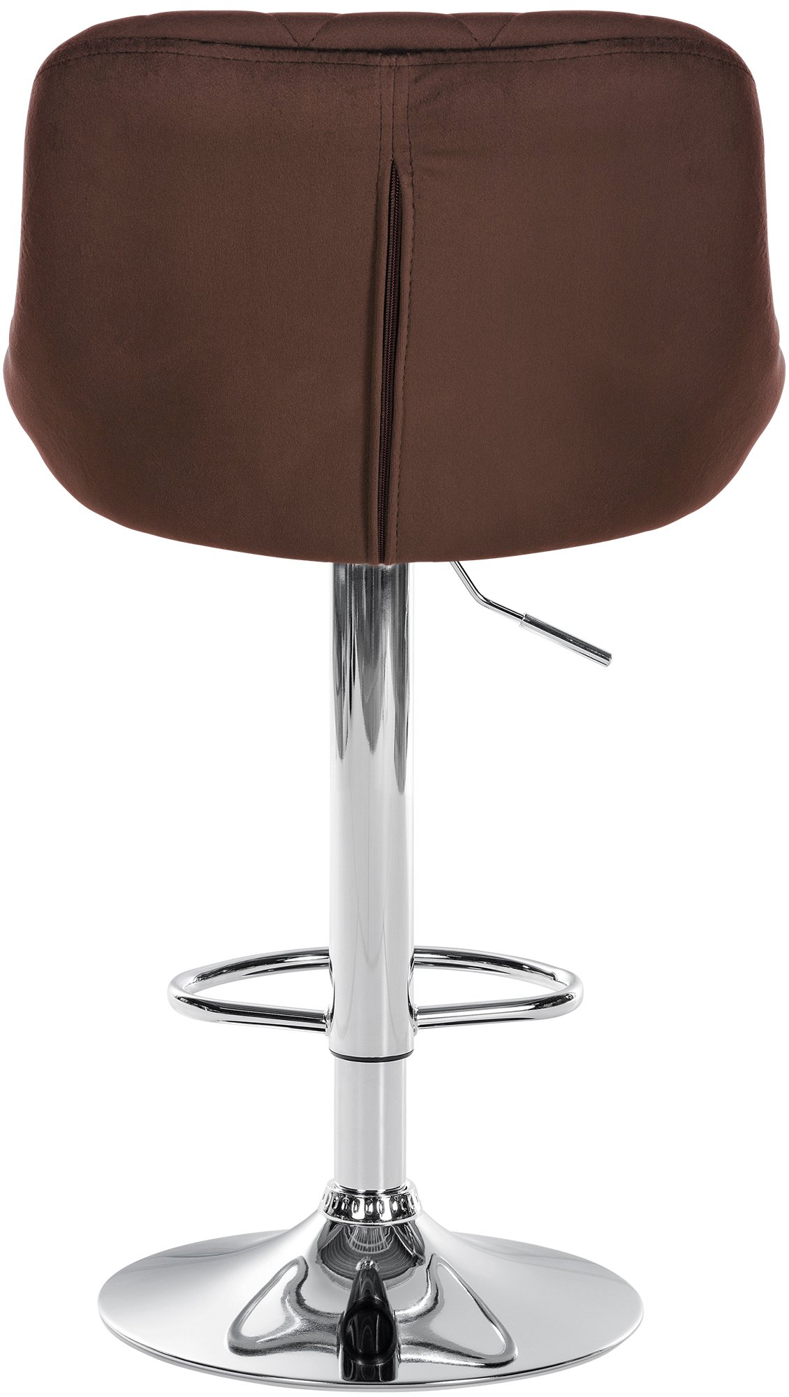 2er Set Barhocker Lazio Samt chrom, braun