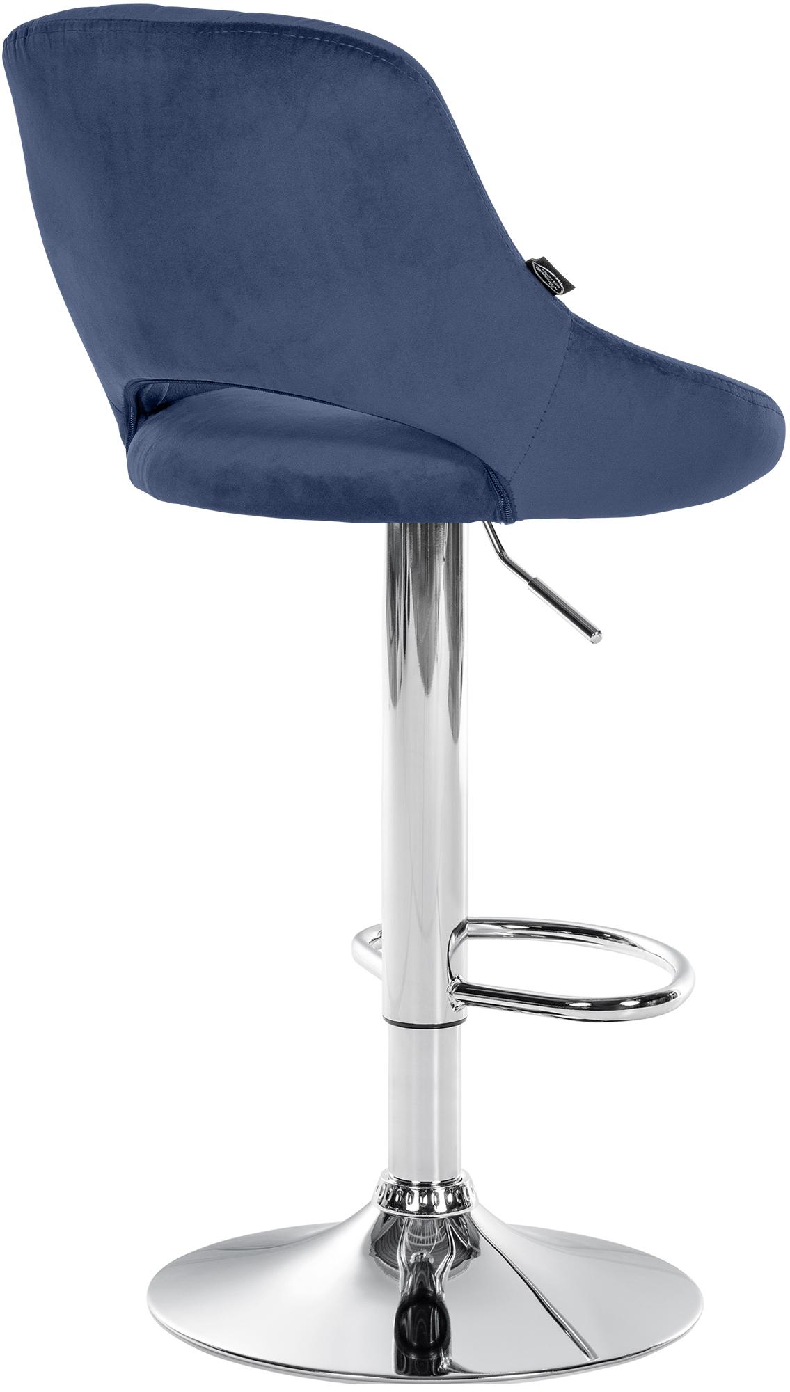 2er Set Barhocker Milet Samt C, blau