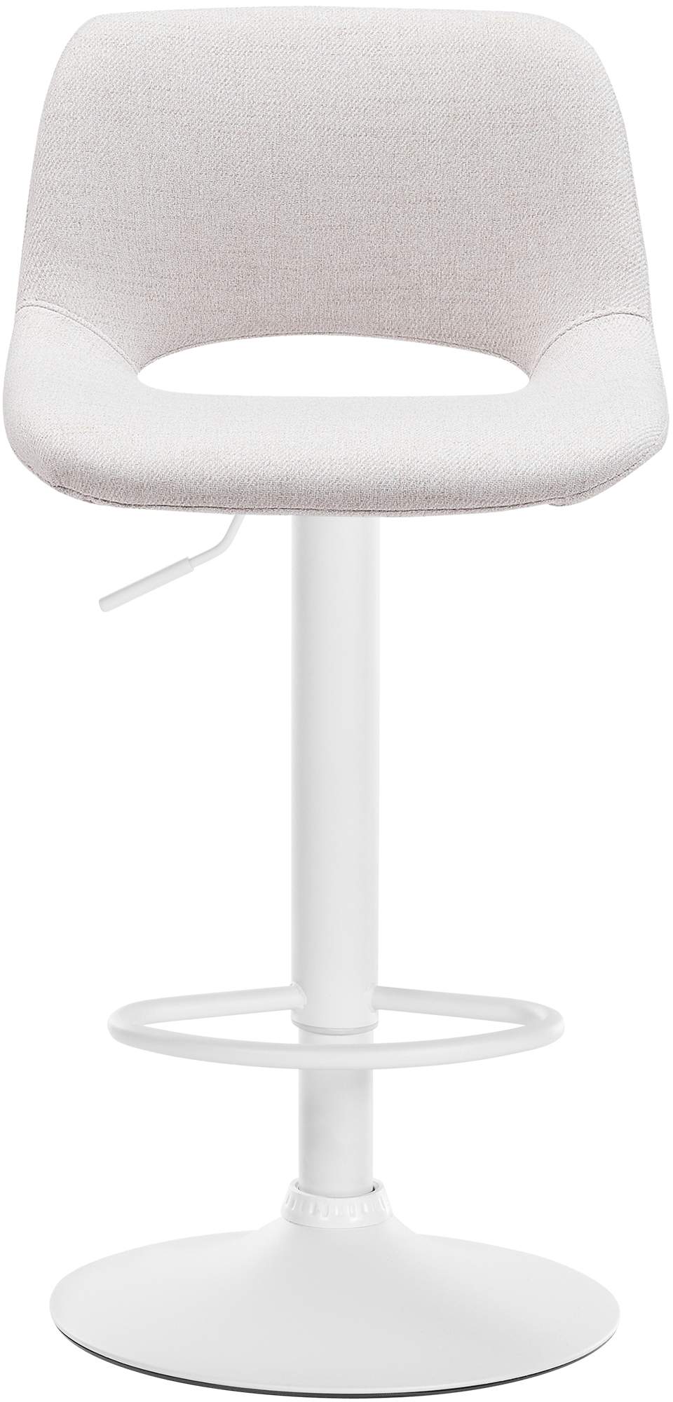 2er Set Barhocker Camden Stoff weiß, creme