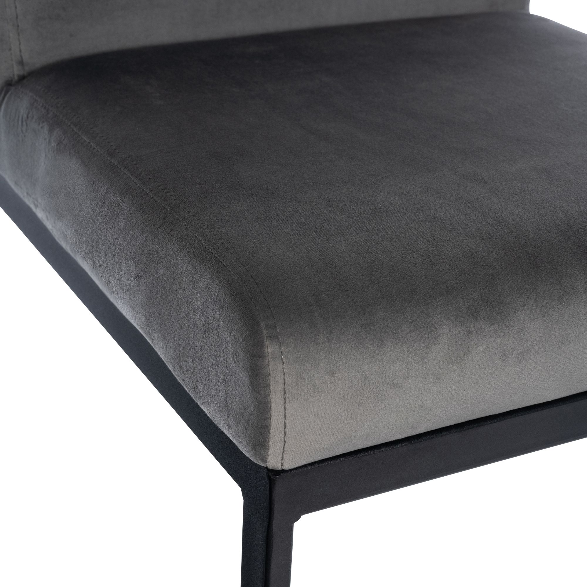 2er Set Barhocker Hopewell Samt B, grau