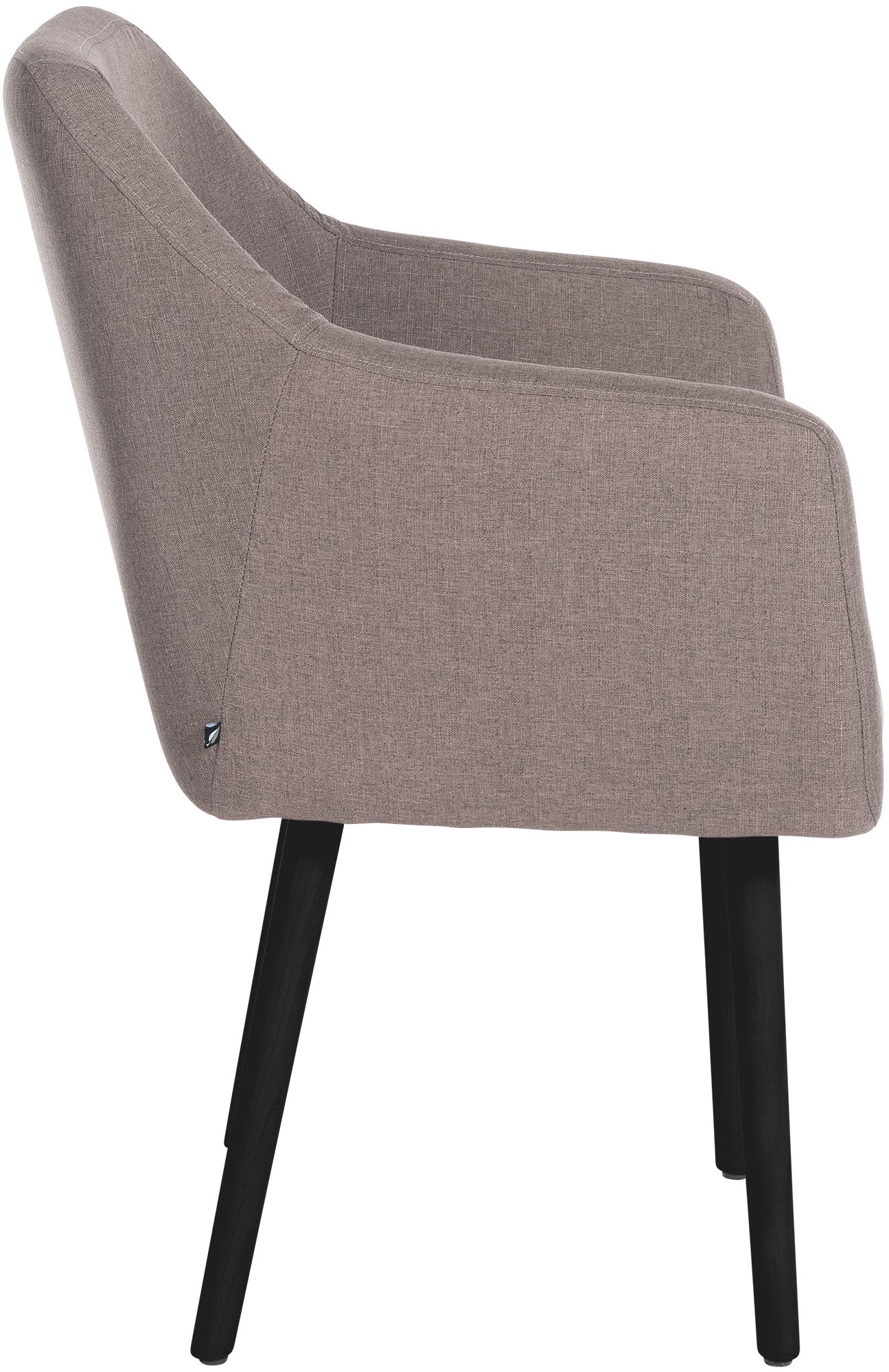 Besucherstuhl Utrecht Stoff schwarz, taupe