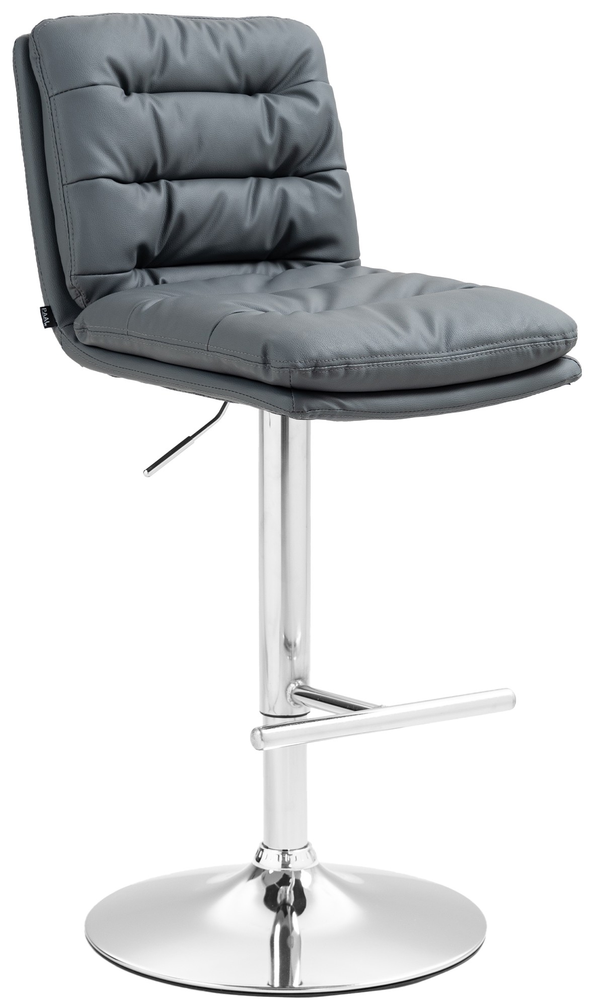 Barhocker Damar Kunstleder chrom, grau