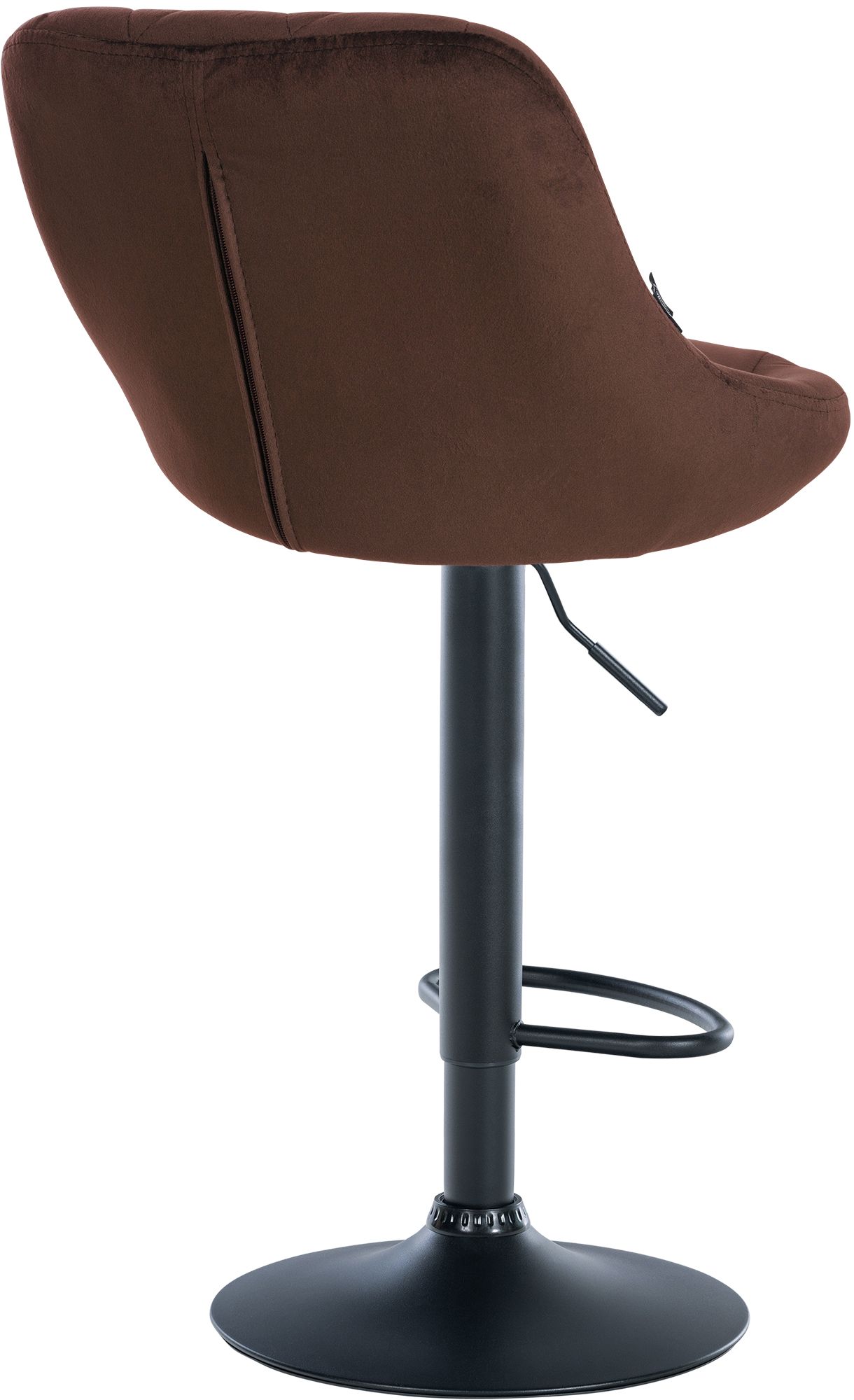 2er Set Barhocker Lazio Samt schwarz, braun