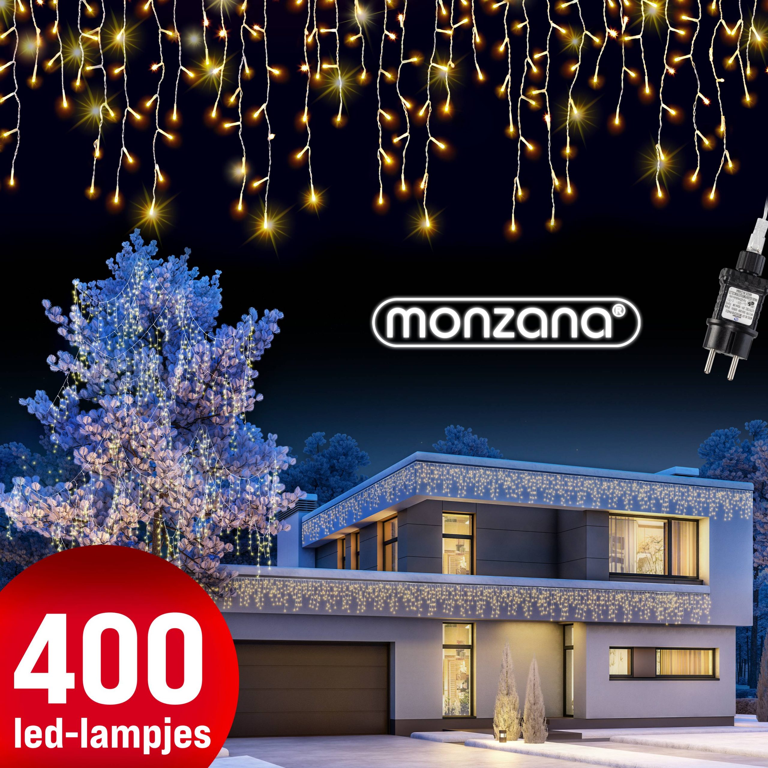 Regenlichterkette LED Warmweiß 15m