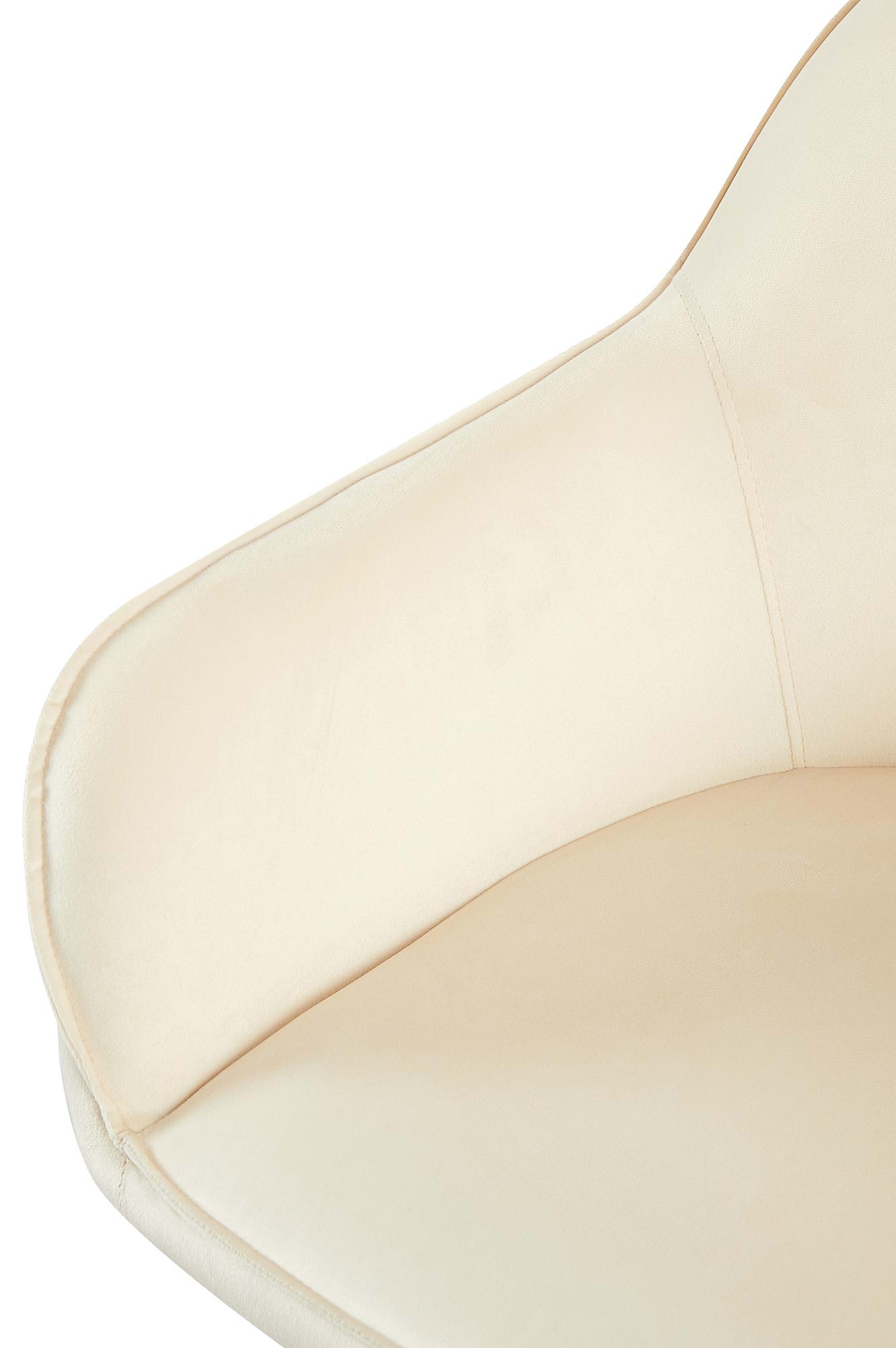 2er Set Esszimmerstuhl Boise Samt, creme