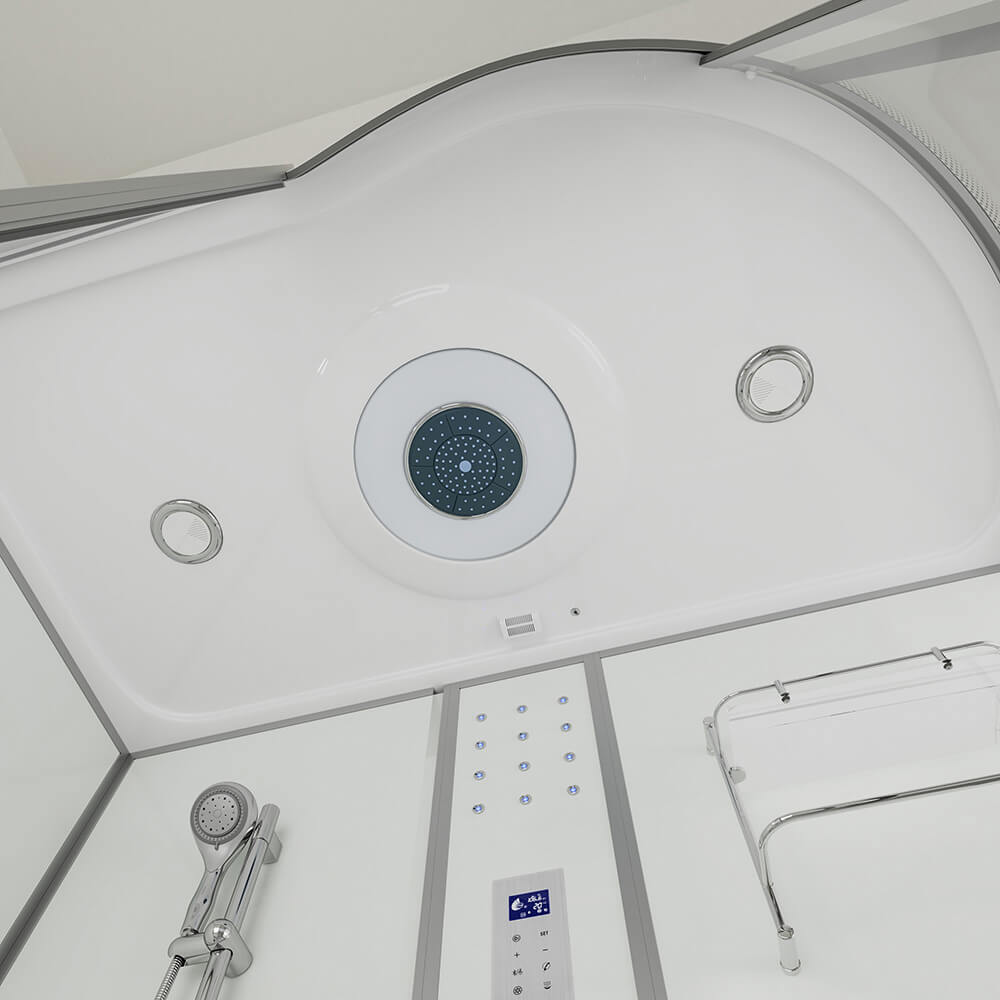 Dampfdusche mit Whirlpool ALLIN 4IN1 - 170 x 90 Weiß Rechts