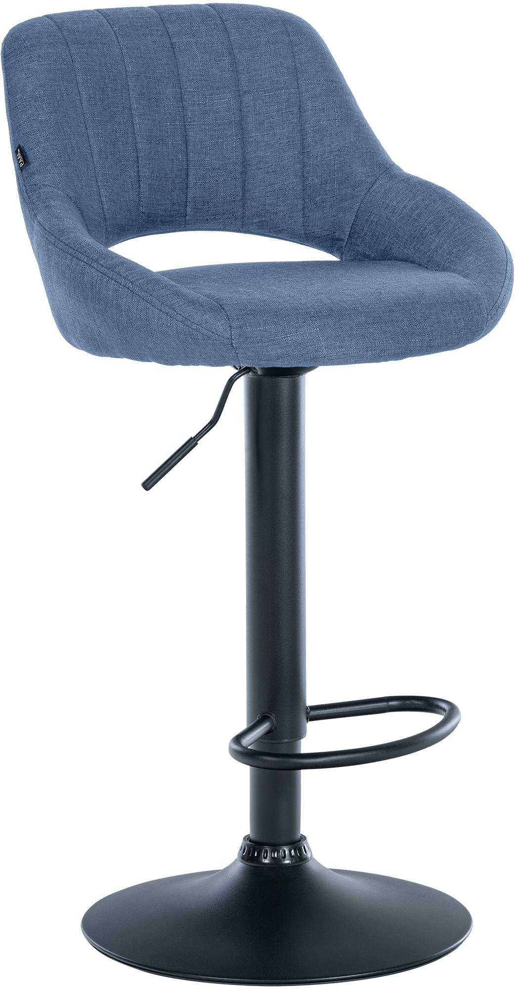 Barhocker Milet Stoff schwarz, blau