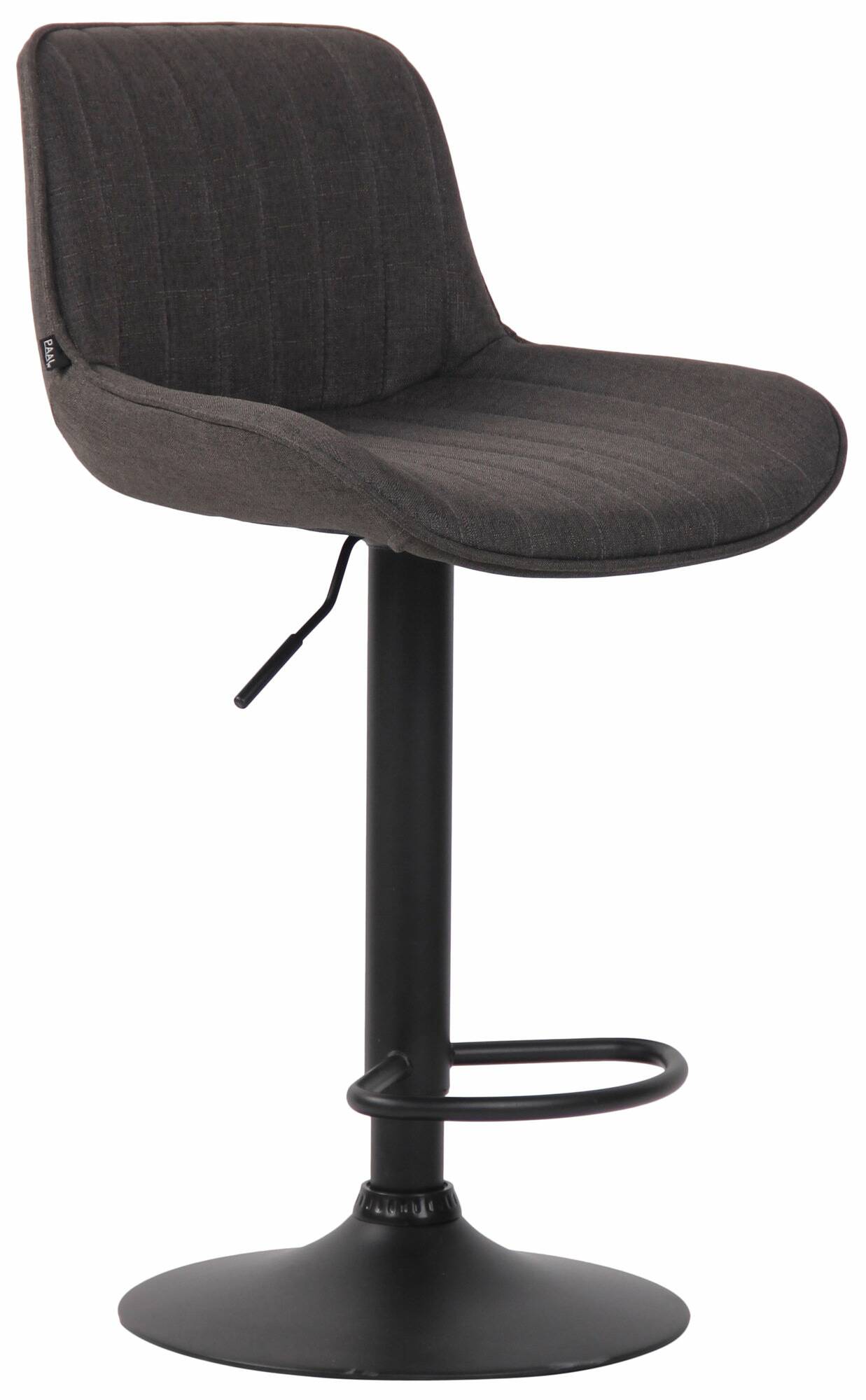 2er Set Barhocker Lentini Stoff schwarz, dunkelgrau
