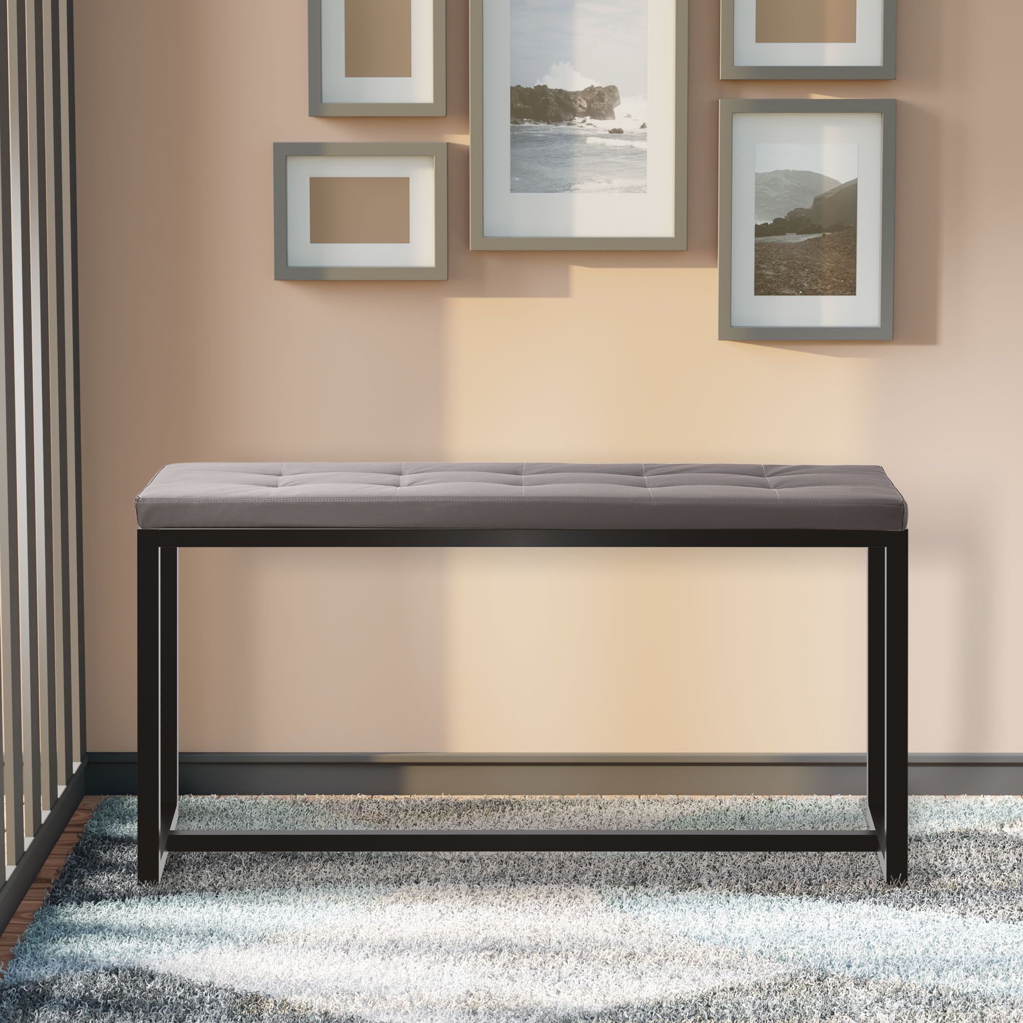 Sitzbank Barci B Kunstleder, schwarz
