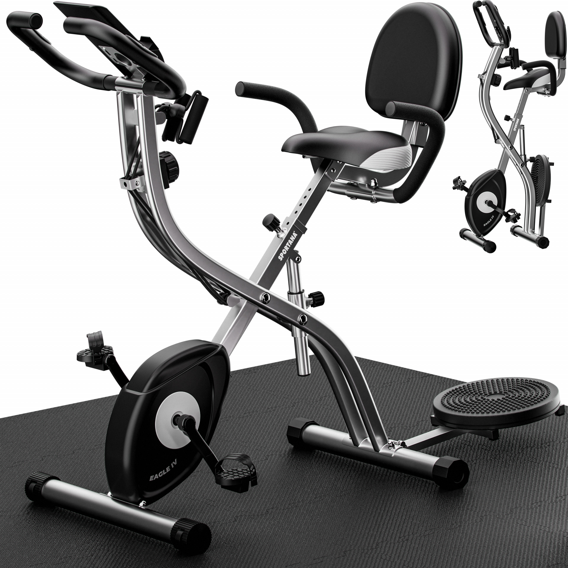 Heimtrainer Fahrrad Eagle 4 Pulssensoren App kompatibel