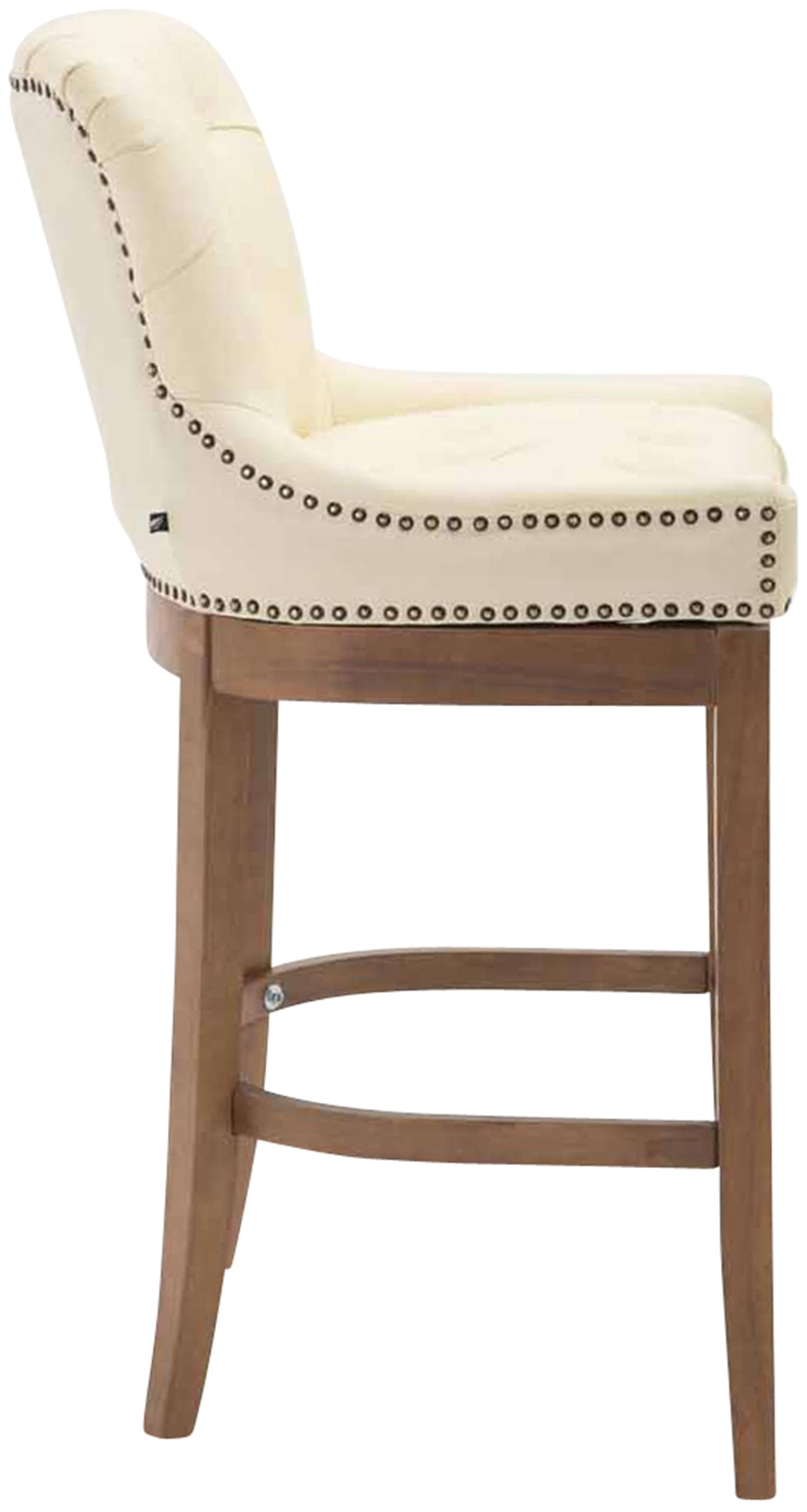 Barhocker Lakewood Echtleder, Antik-hell, creme