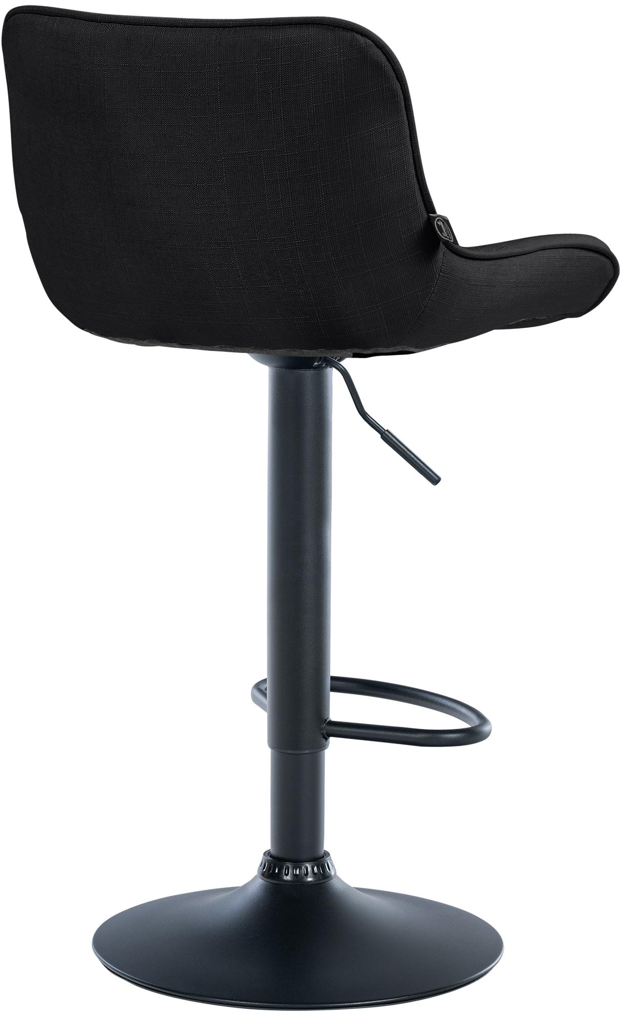 Barhocker Vonore Stoff schwarz, schwarz